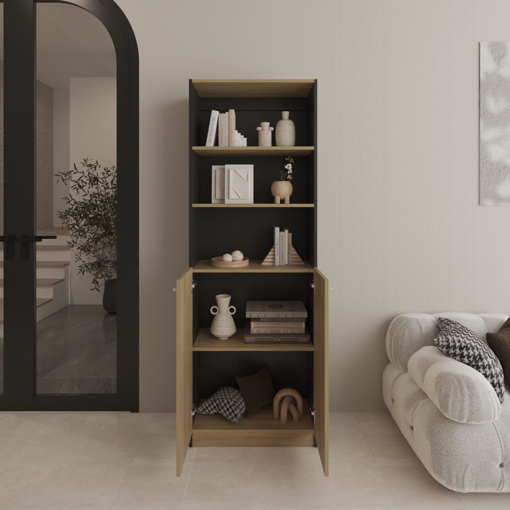 Estante Home E4 2P 180X62X31 Rta Wengue Fresno Europeo
