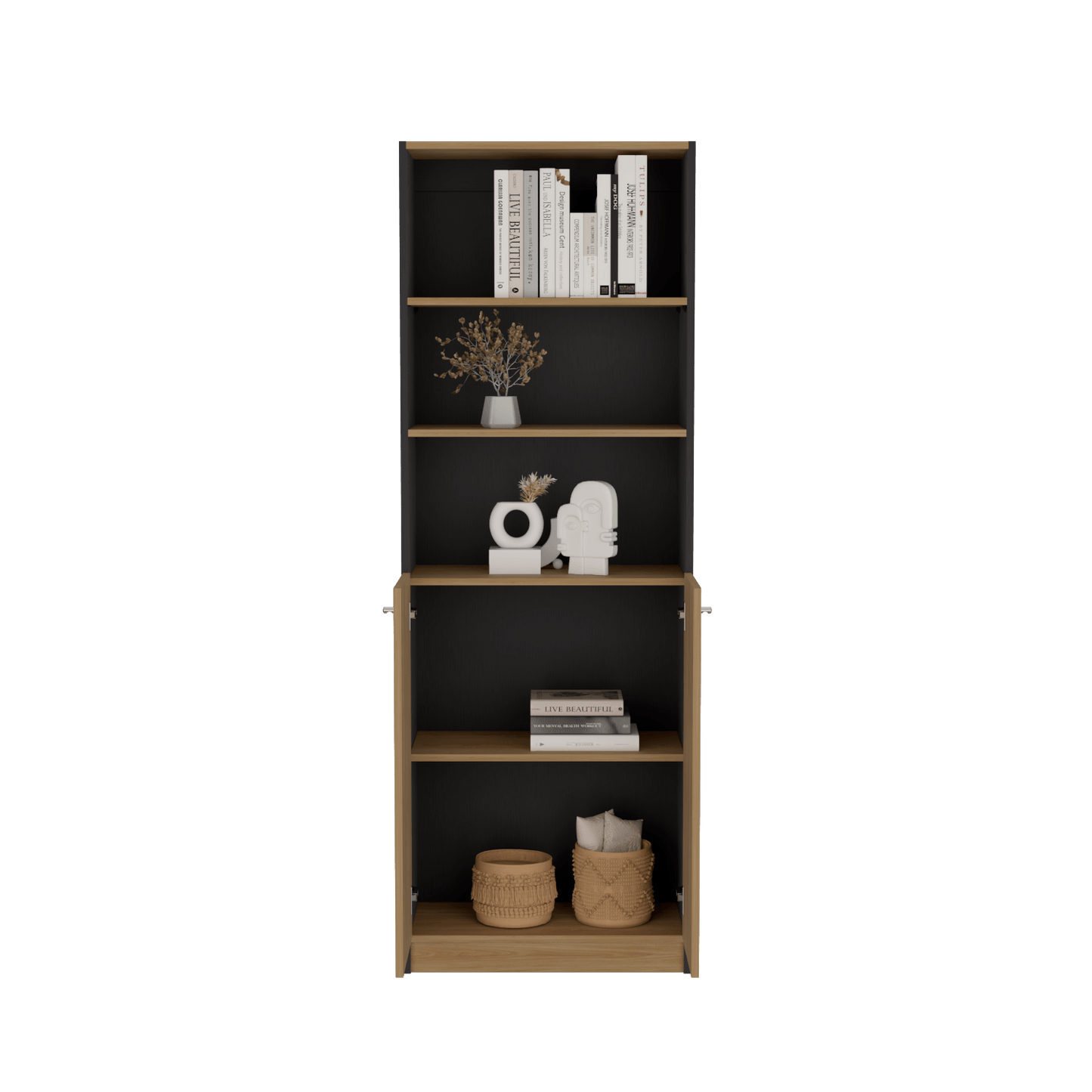 Estante Home E4 2P 180X62X31 Rta Wengue Fresno Europeo