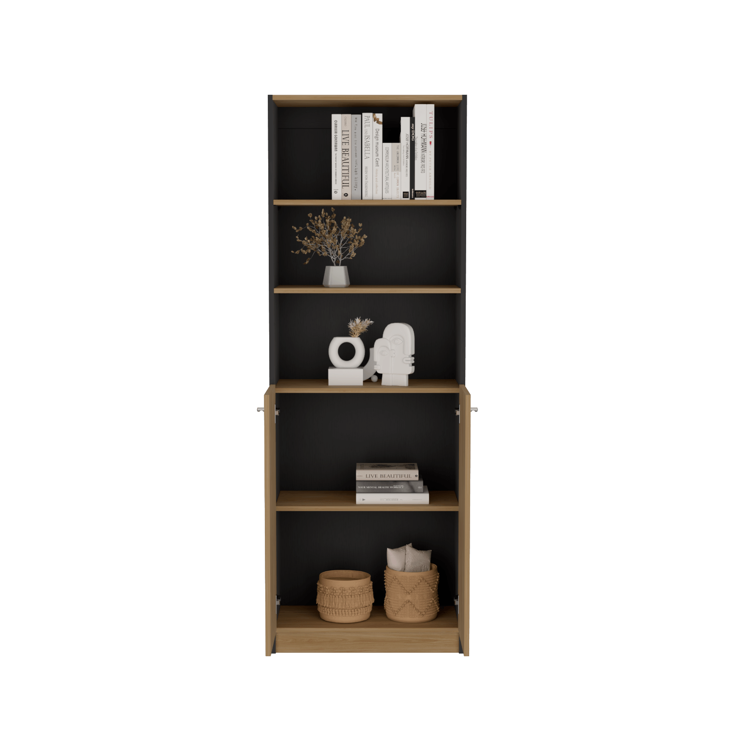 Estante Home E4 2P 180X62X31 Rta Wengue Fresno Europeo