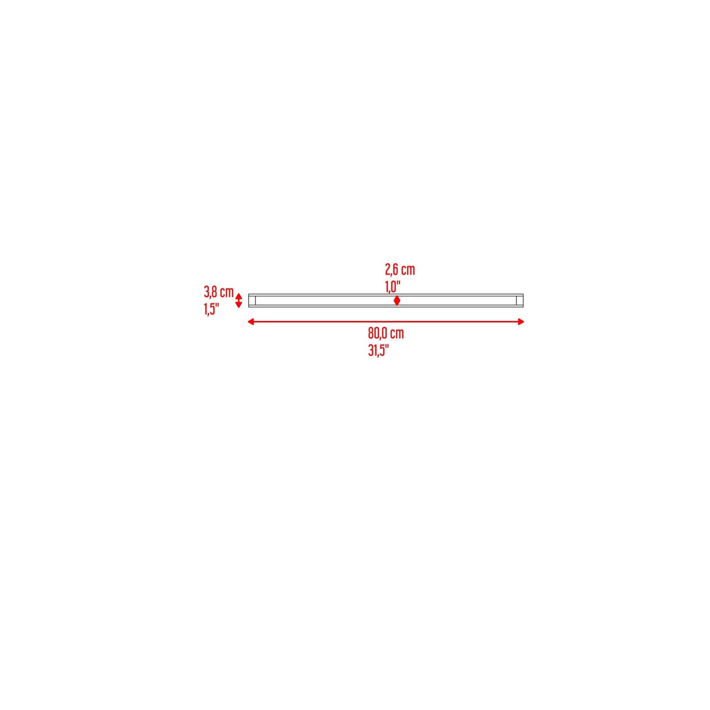 Repisa Flotante 80 X25 Rta Plomo