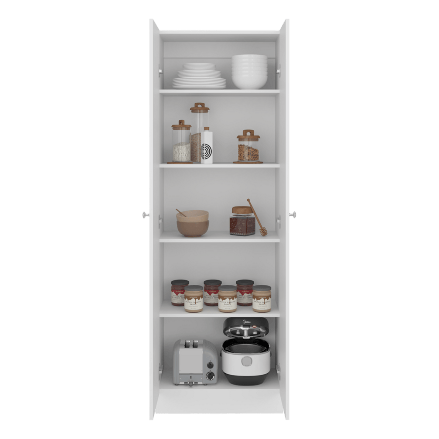 Mueble Alacena Multiuso 180X60X30 Rta Blanco Zf