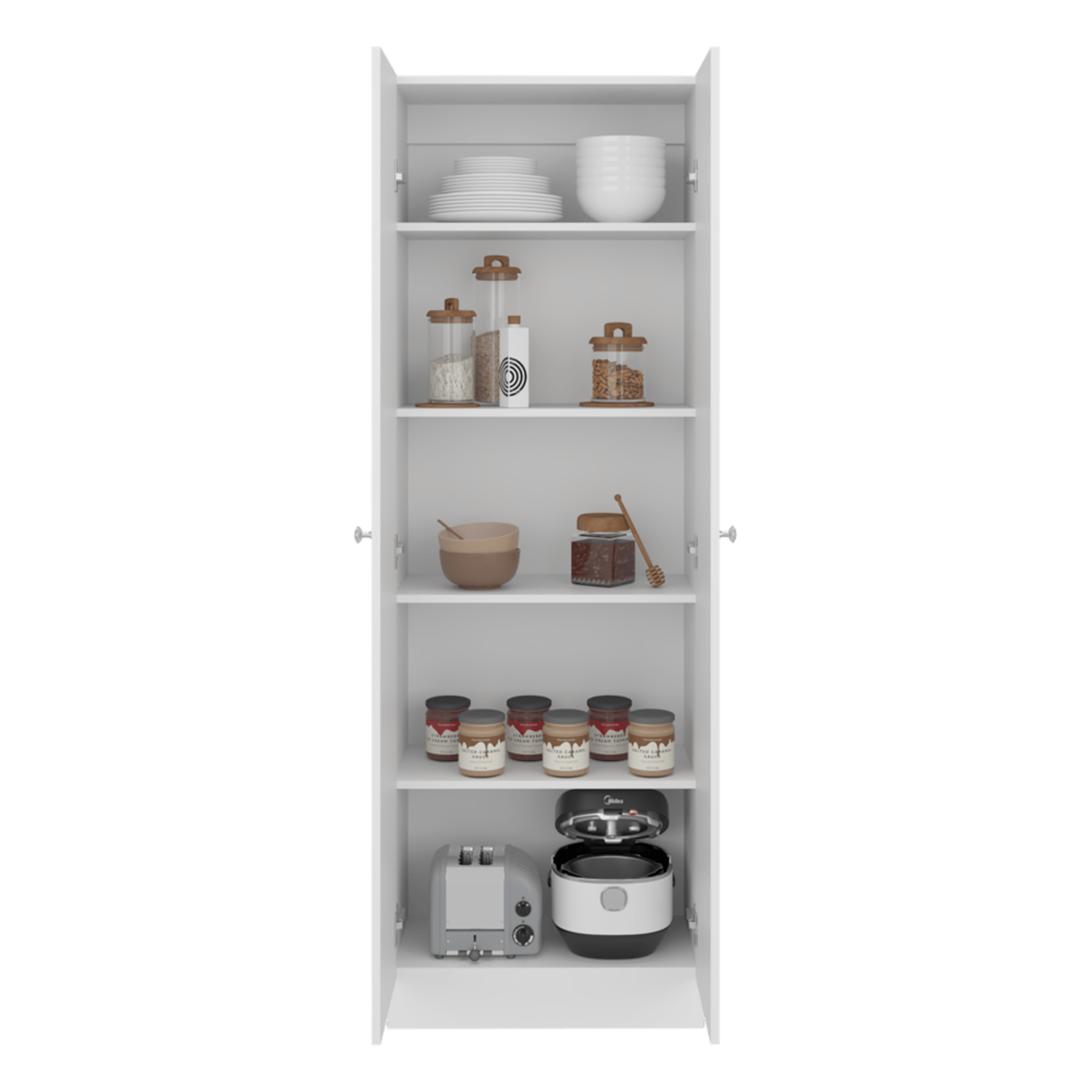Mueble Alacena Multiuso 180X60X30 Rta Blanco Zf
