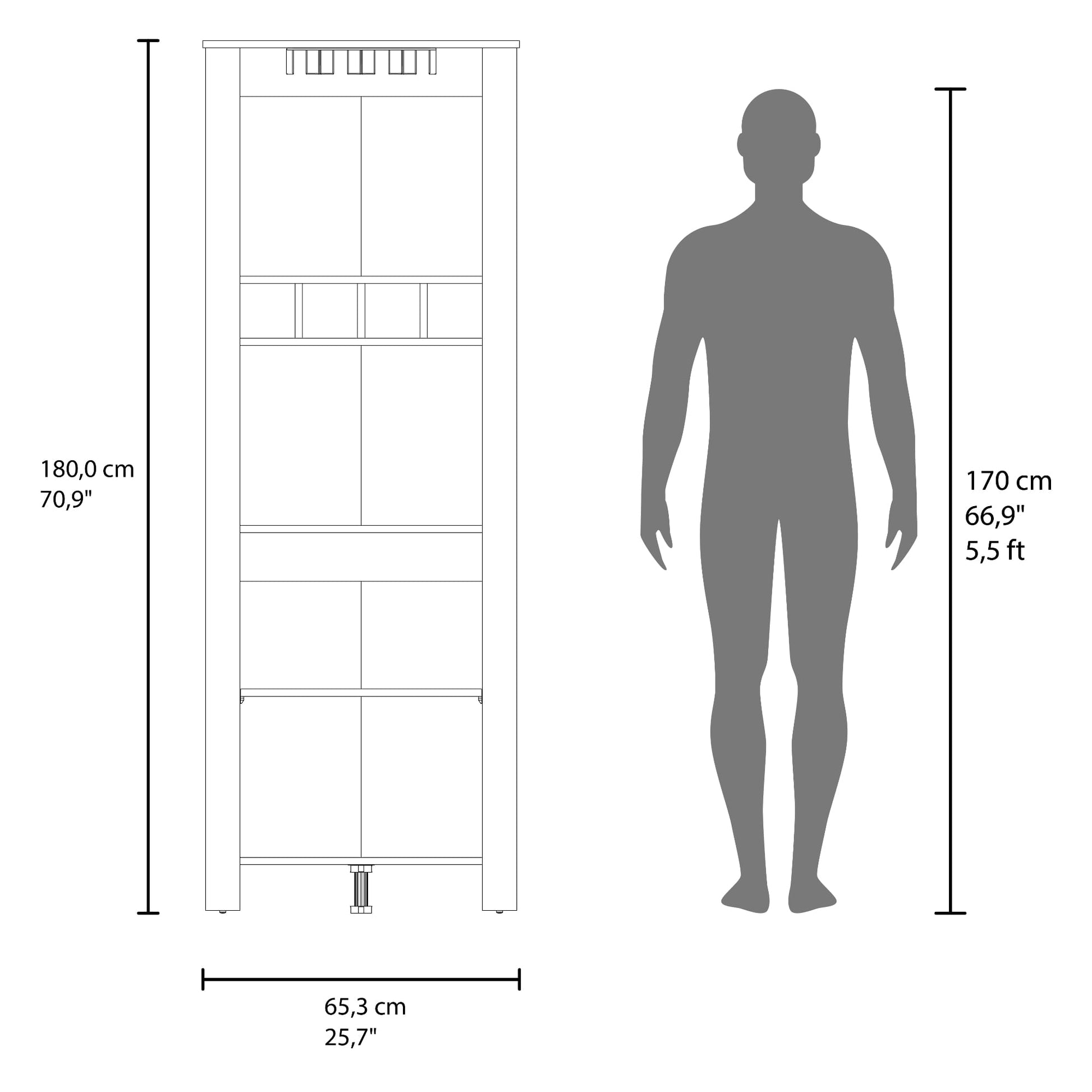 Mueble Bar Freedom 180X65X40 Rta Positano Zf