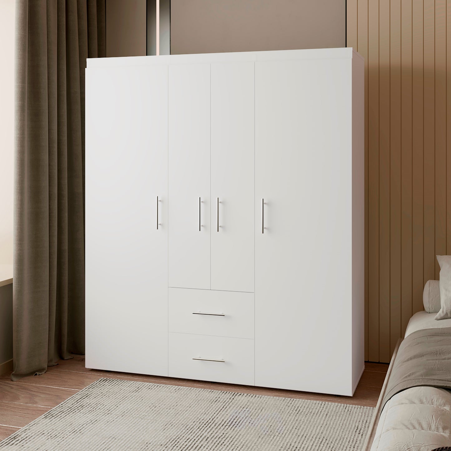 Closet Bariloche Eco 150 177.9X150.3X50.4 Rta Blanco Mqz