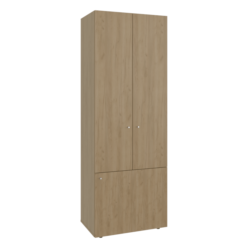Closet 3 Puertas Tuhogar 170X60X40 Rta Fresno Blanco Zf