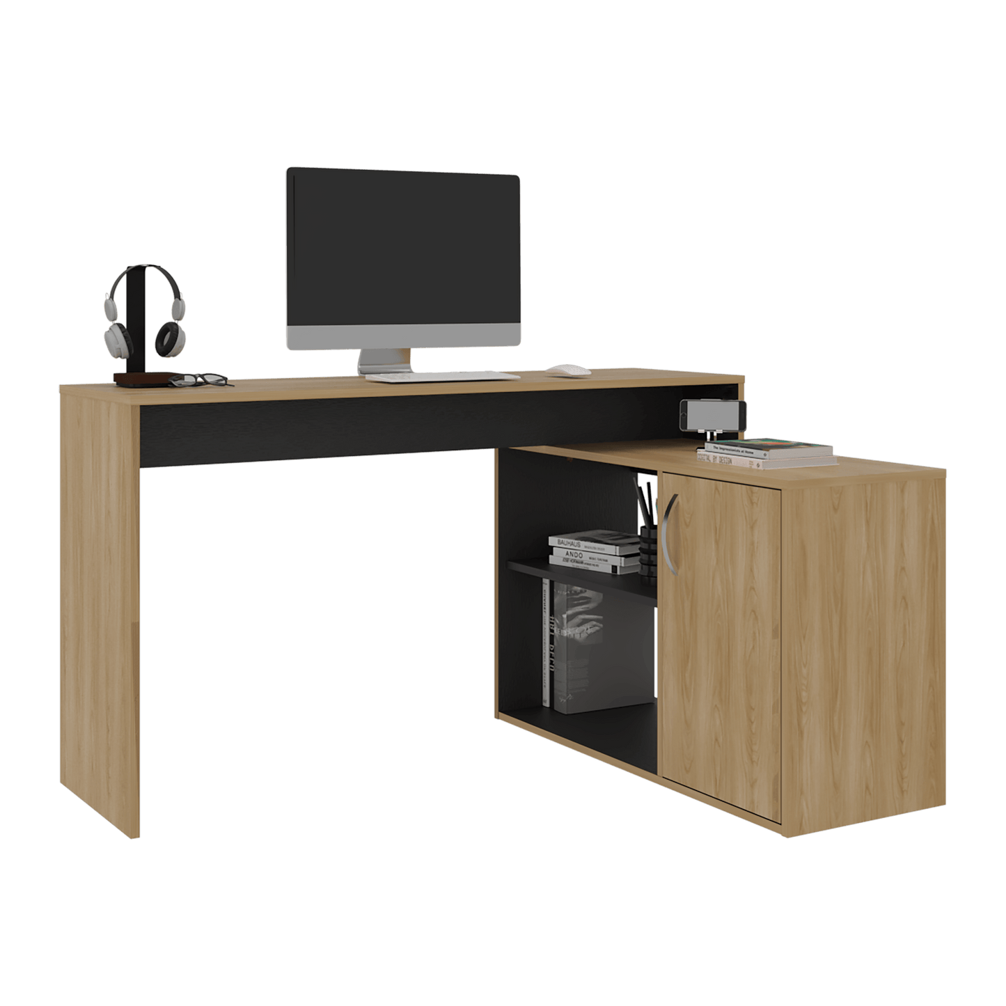Escritorio Axis Eco 71X125X90 Rta Fresno Wengue