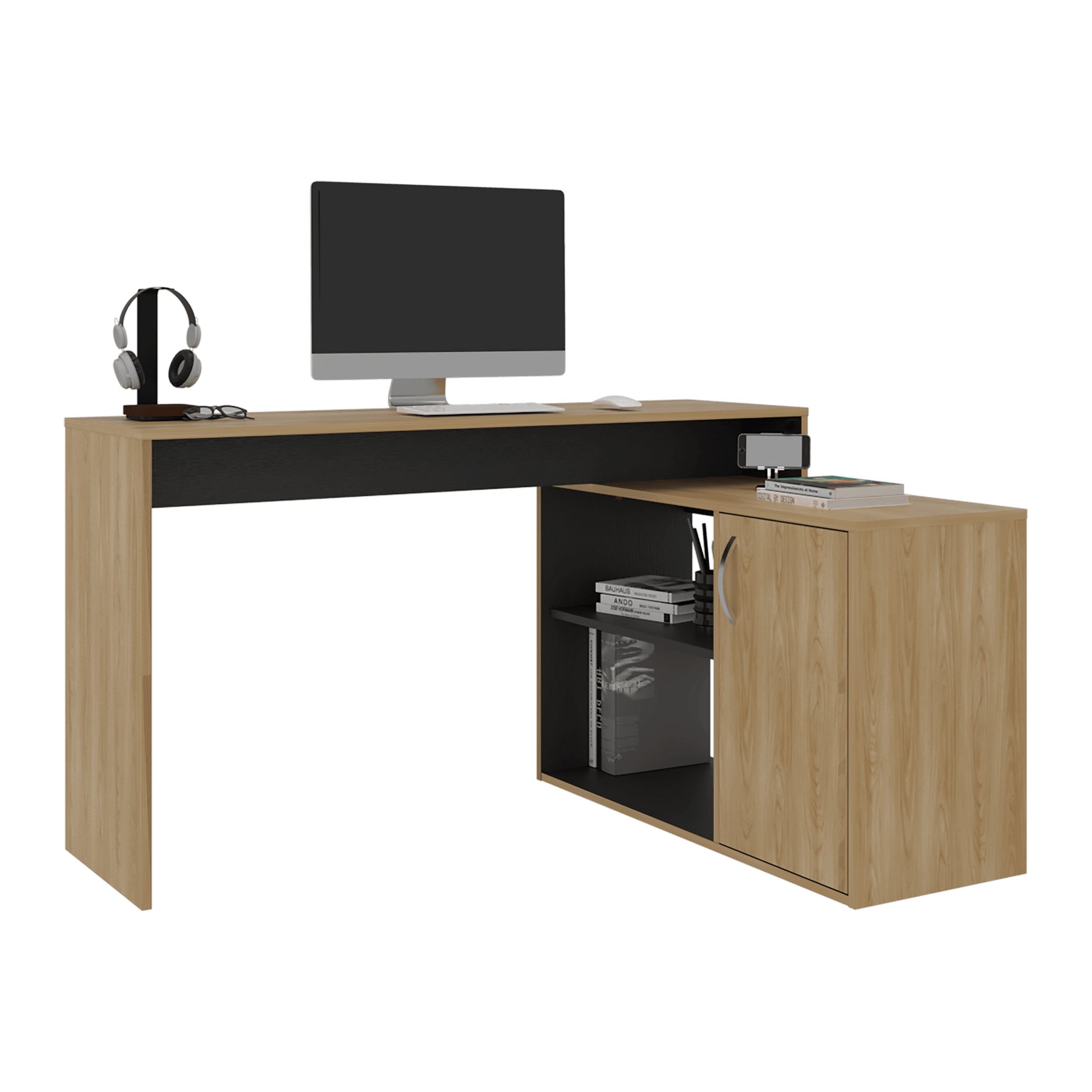Escritorio Axis Eco 71X125X90 Rta Fresno Wengue
