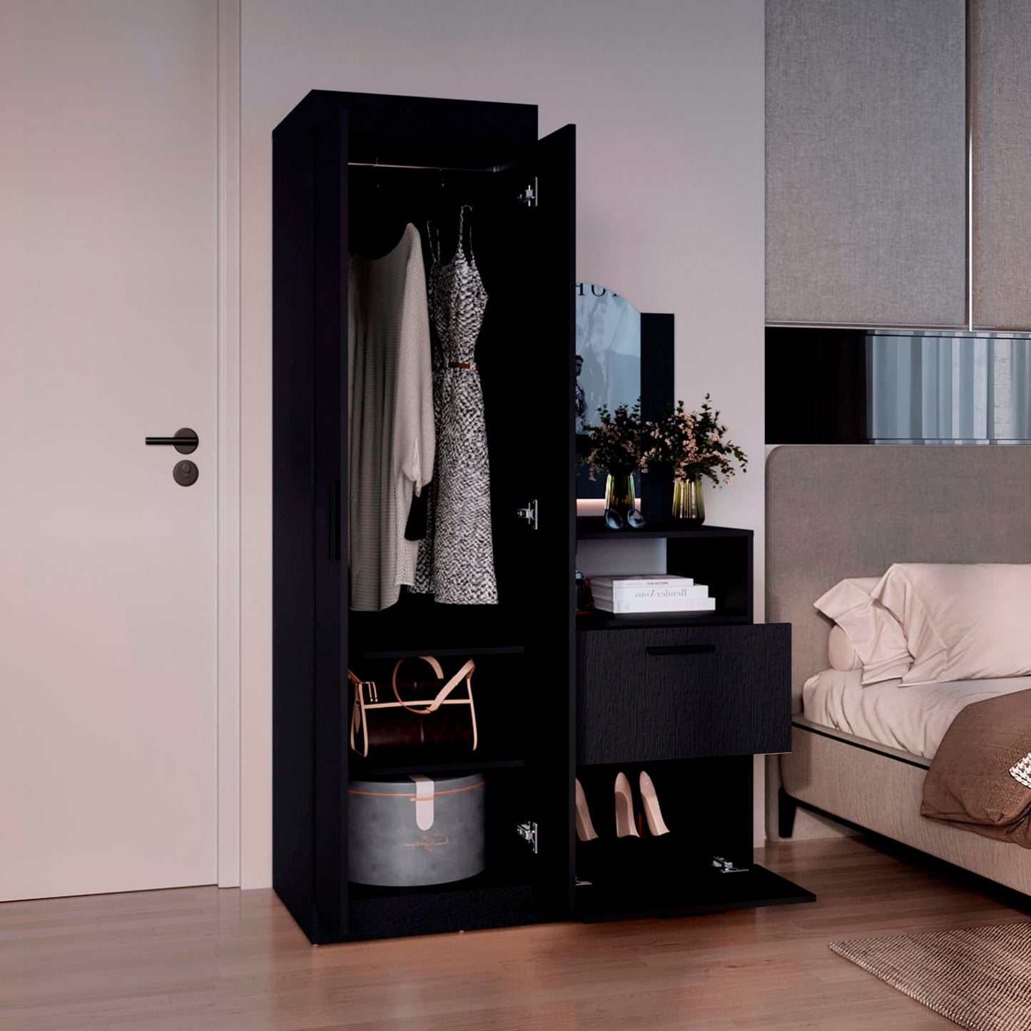 Ropero Praga 3 Puertas 1C 1 179X103X48 Rta Wengue