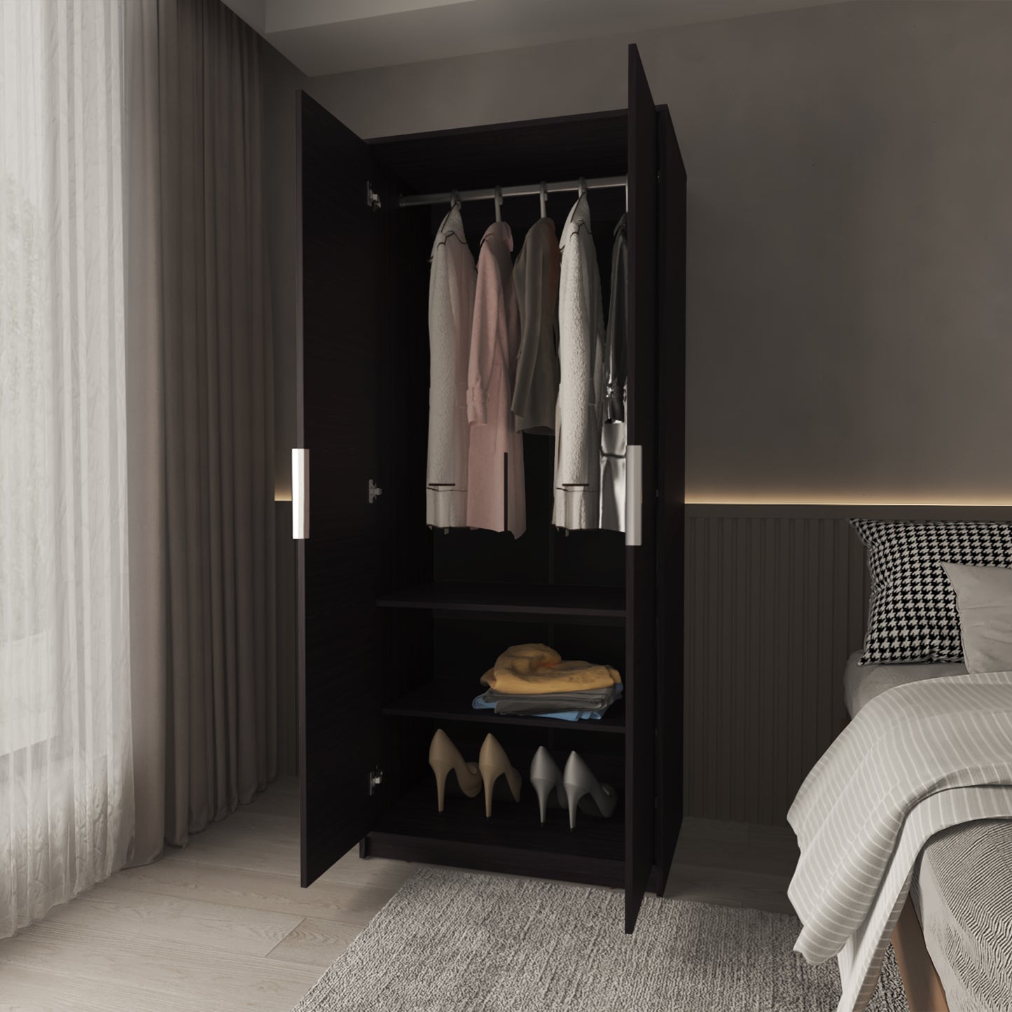 Closet Wenden 189X80X52 Rta Wengue Zf