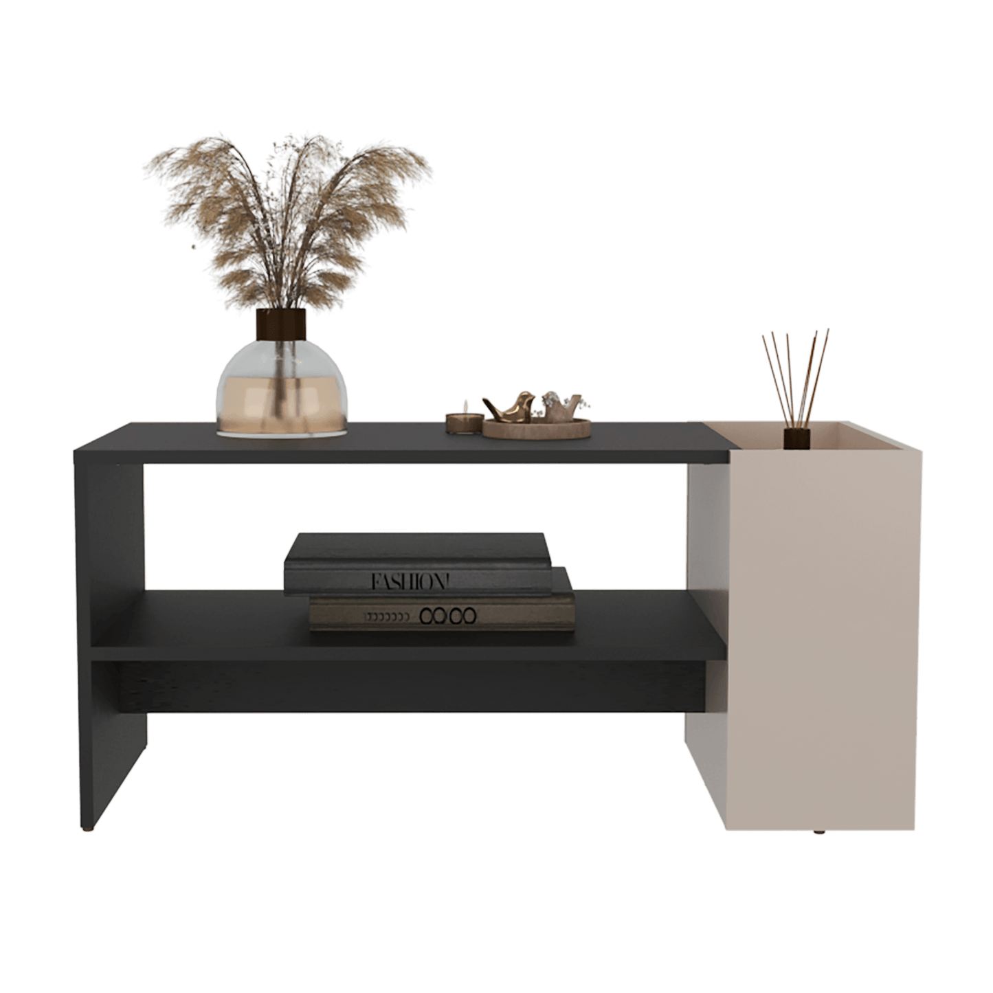 Mesa De Centro Larga Adel 42X91X45 Rta Capri Wengue Zf