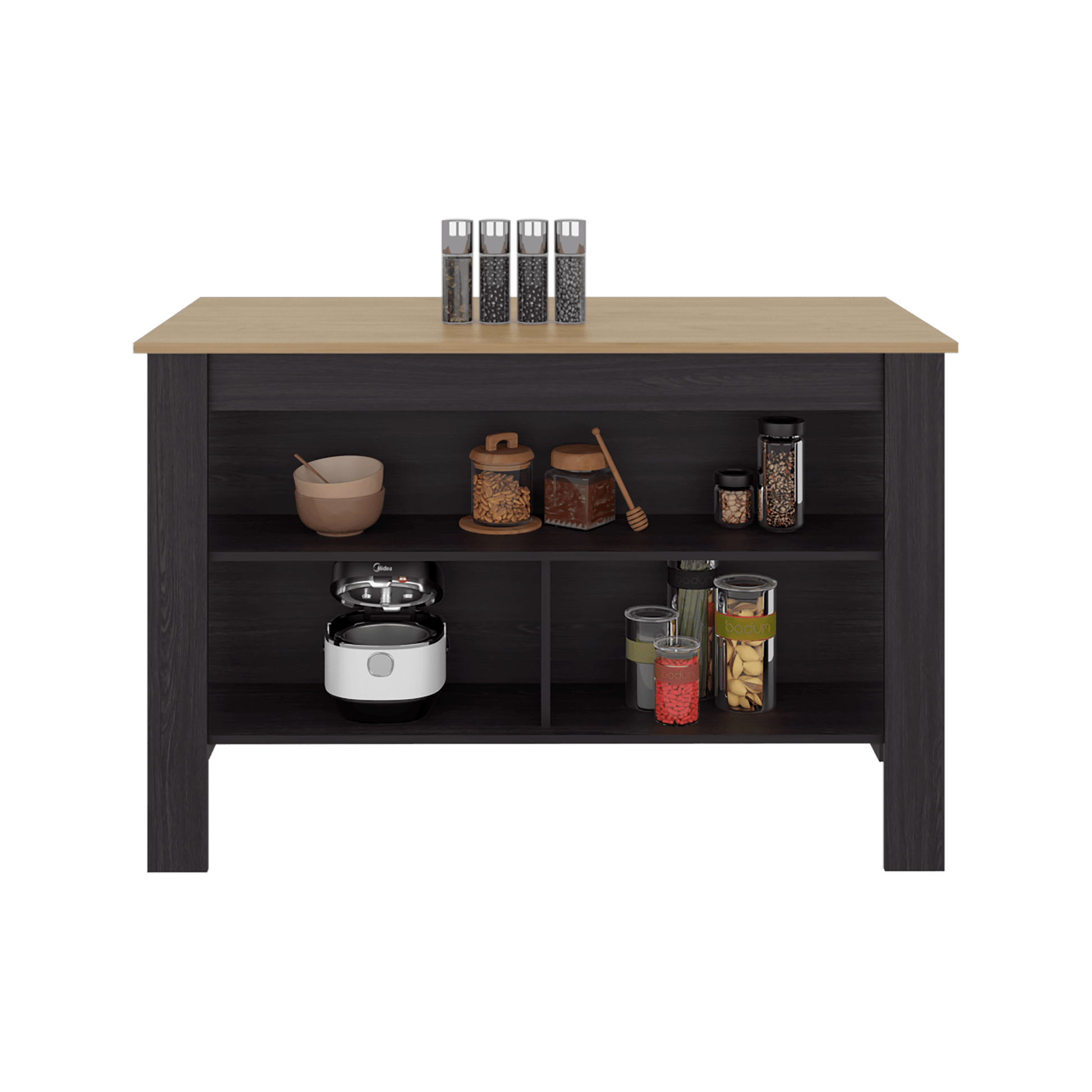 Isla De Cocina Cala 90X138X64 Rta Kronos Wengue Fresno Zf