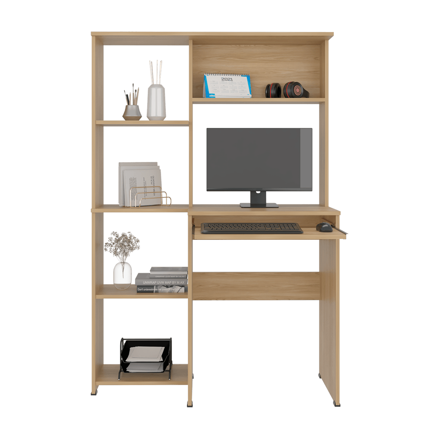 Centro De Computo Con Biblioteca Alden Eco 150X100X40 Rta Fresno Europeo