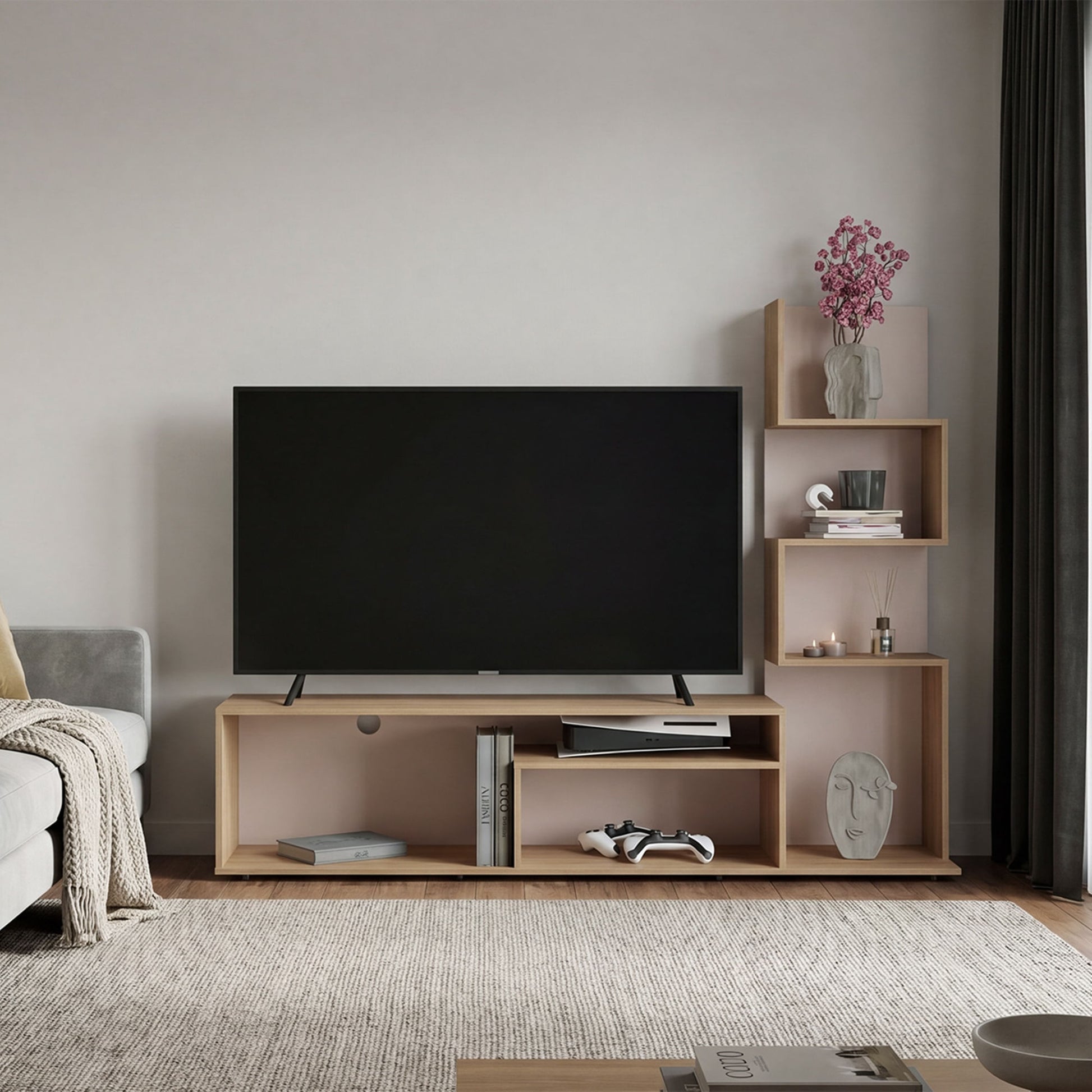 Rack Tv Nereida 55 134X169X35 Rta Fresno Capri