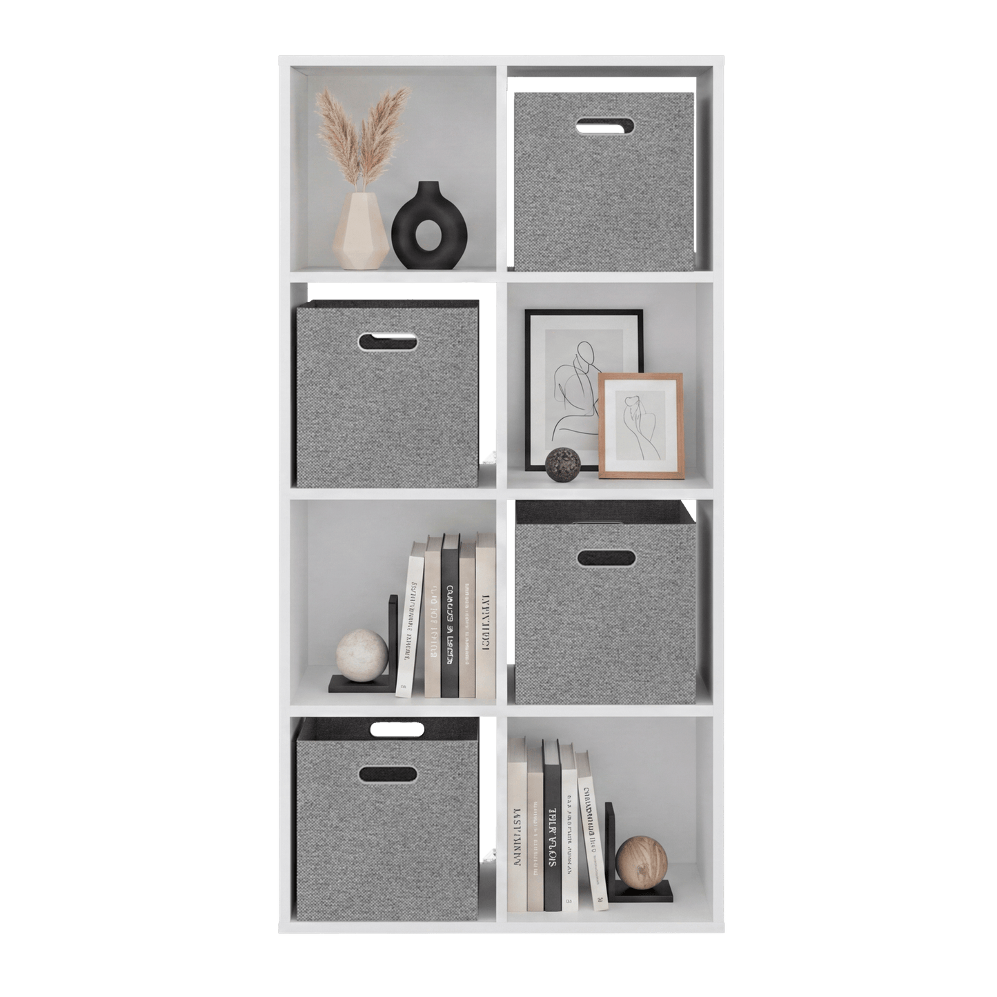 Organizador Cúbico 8 Lena 122X61X26 Rta Blanco Zf