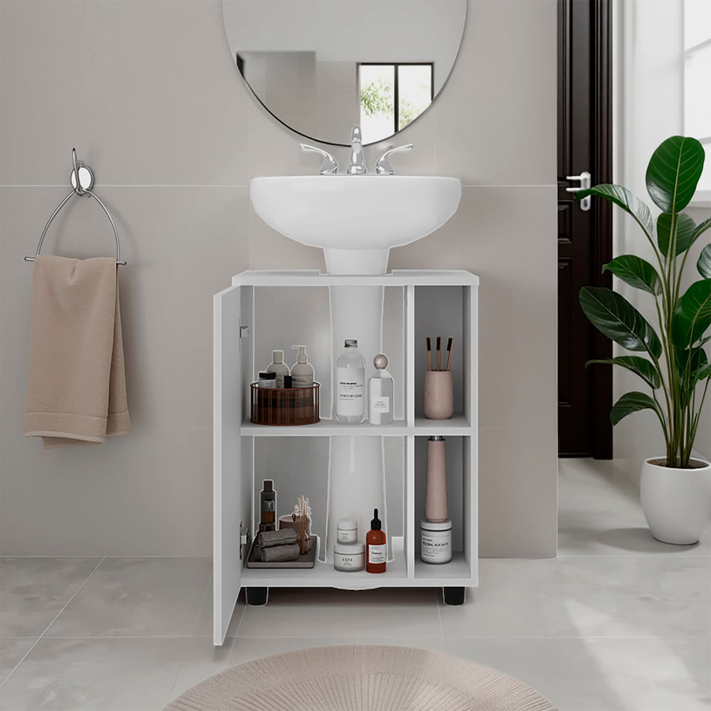 Mueble Para Lavamanos Pascuale 62X55X41 Rta Blanco Zf