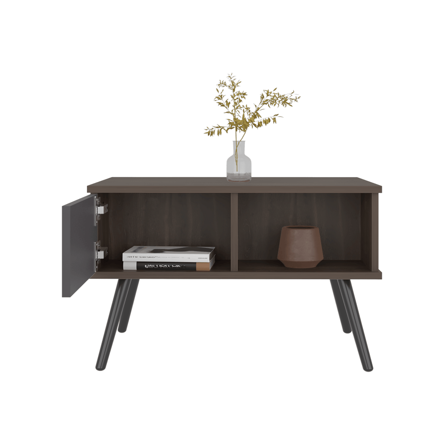 Mesa De Centro Zurich 40X63X40 Rta Milan Plomo