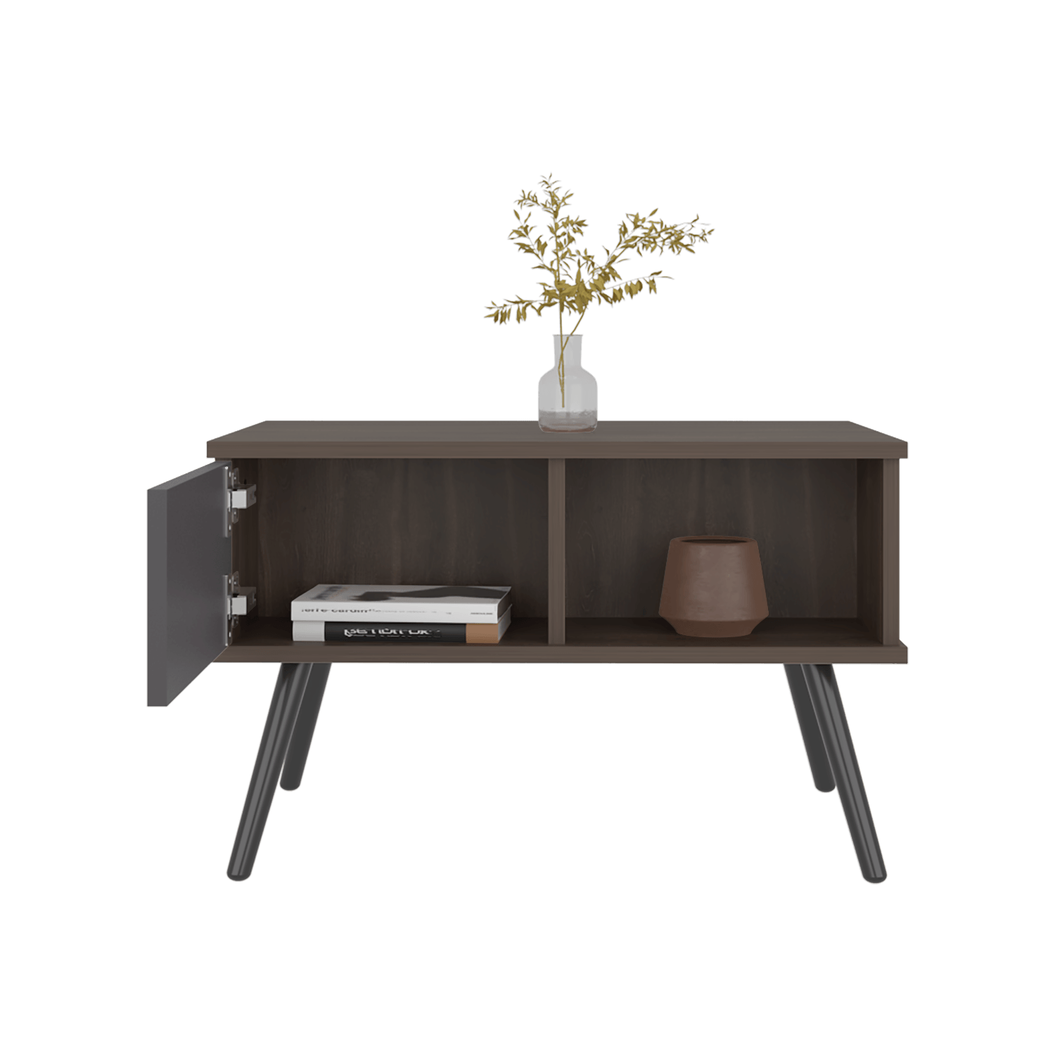 Mesa De Centro Zurich 40X63X40 Rta Milan Plomo