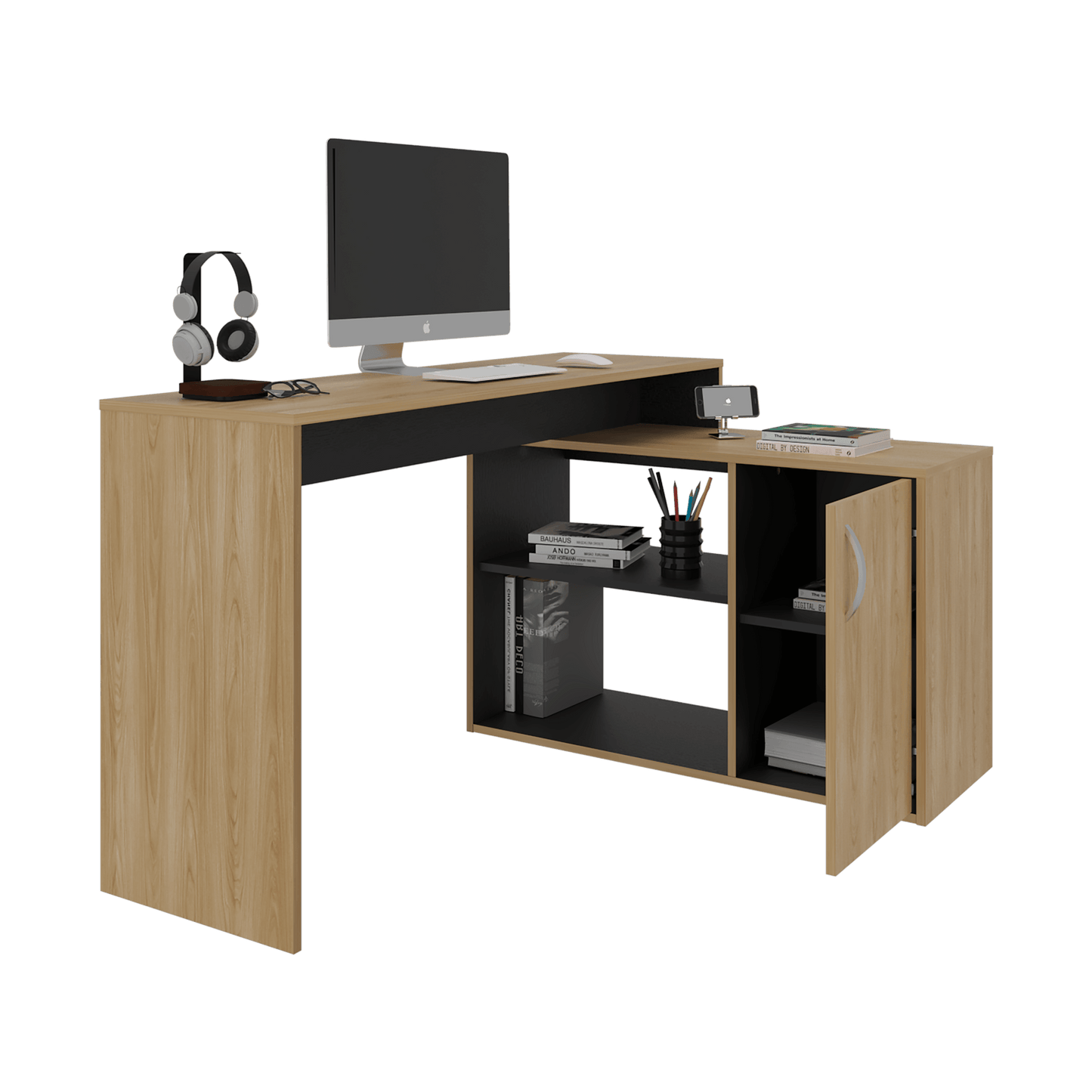 Escritorio Axis Eco 71X125X90 Rta Fresno Wengue