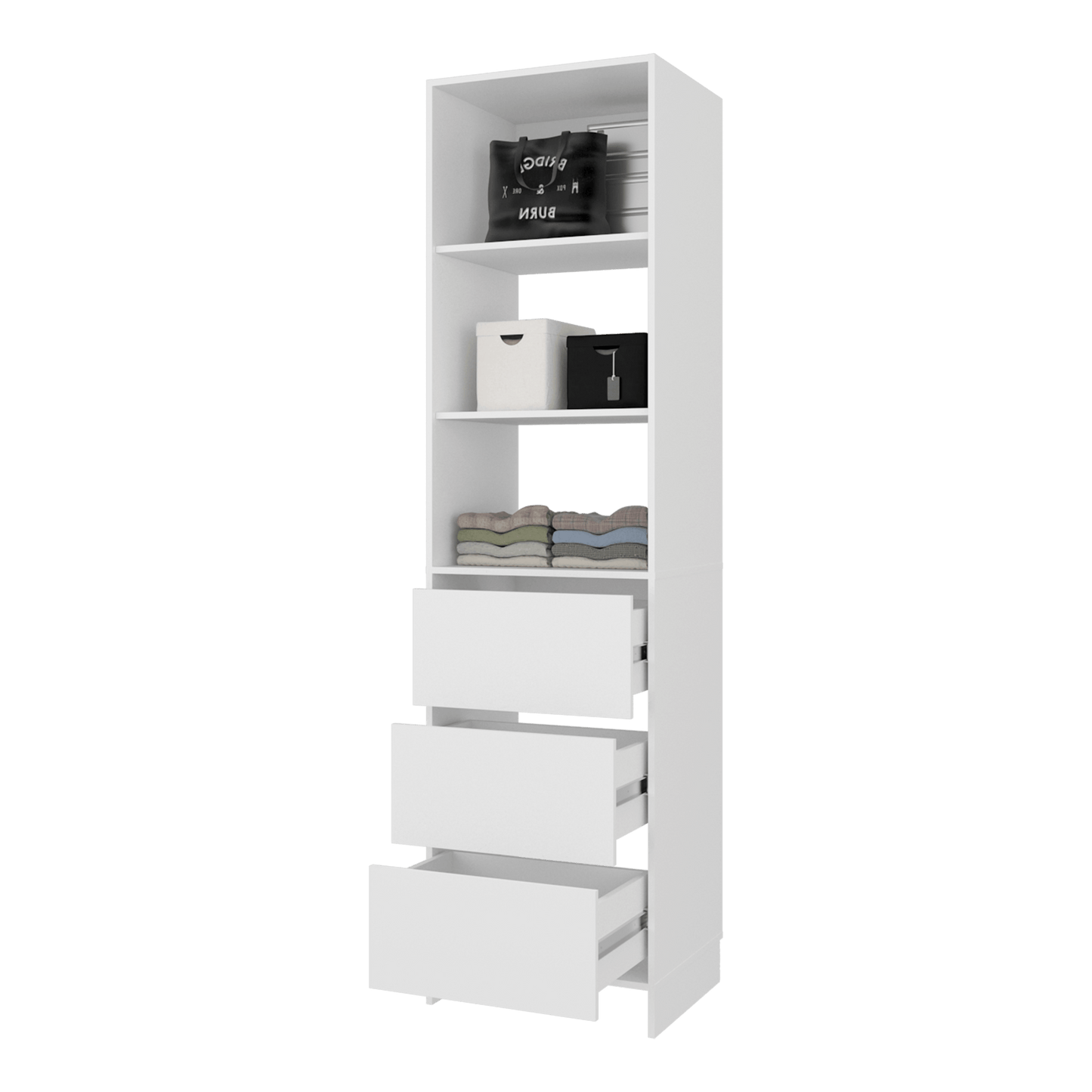 Closet Eco 3 Cajones 213X55X48 Kronos Blanco  Zf