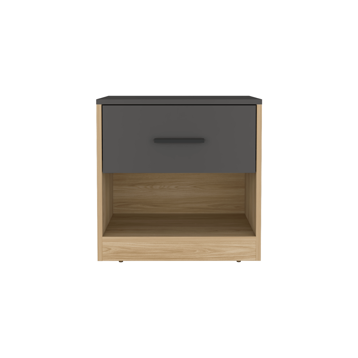 Velador Girona 50X50X40.3 Rta Plomo + Fresno Europeo
