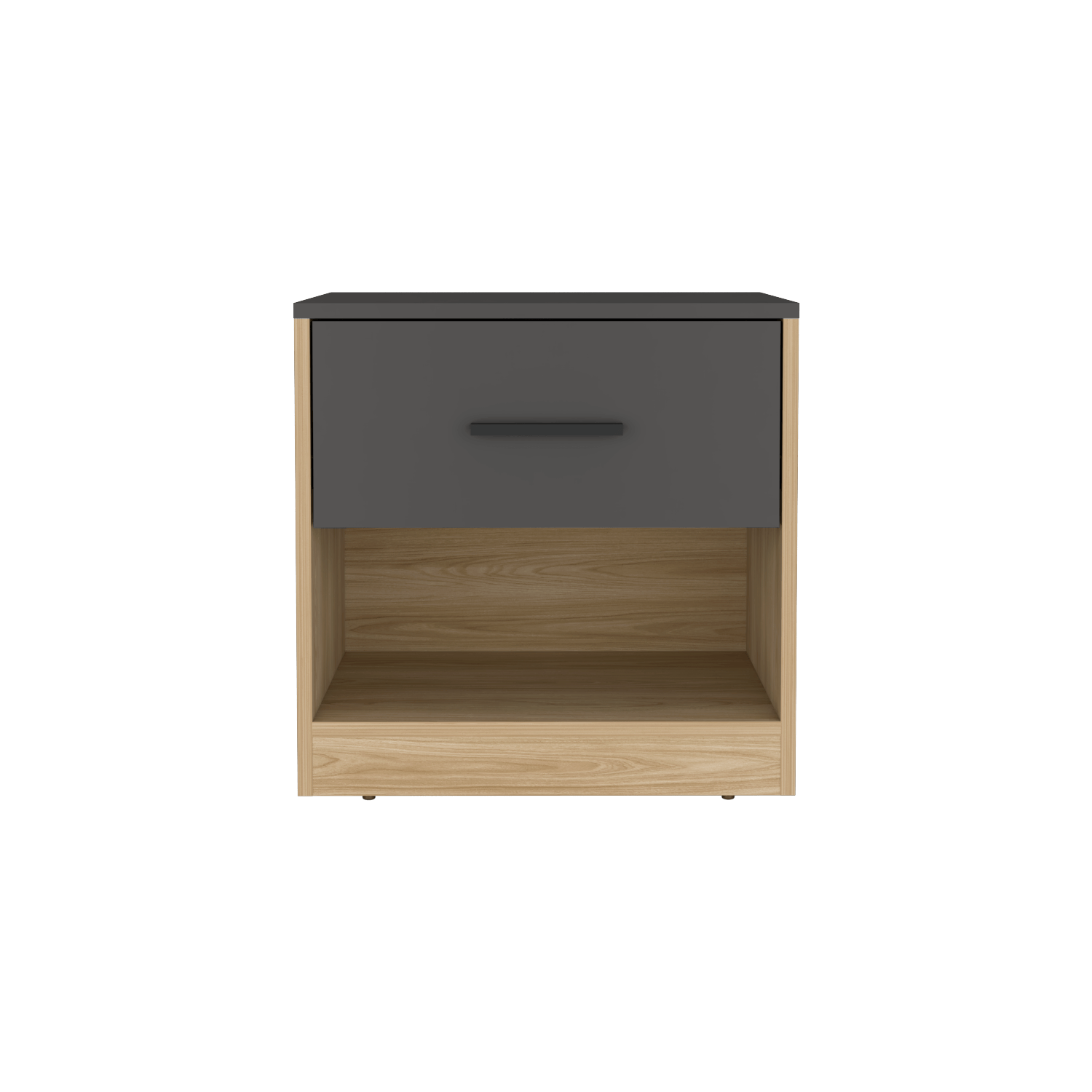 Velador Girona 50X50X40.3 Rta Plomo + Fresno Europeo
