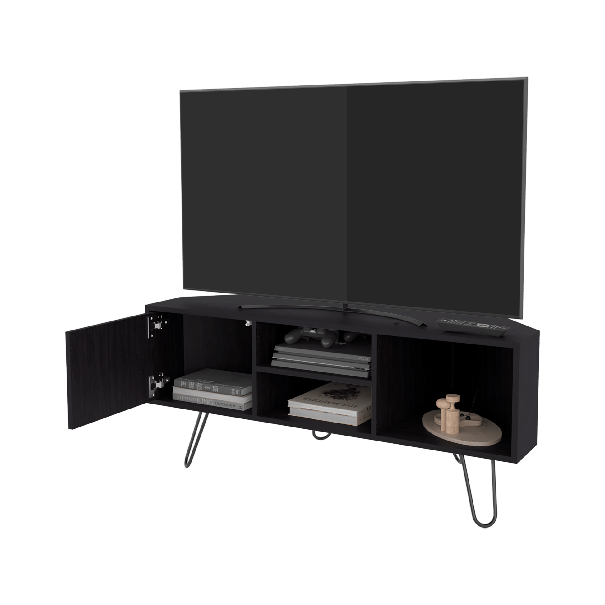 Rack Tv Esquinero Lancaster 50X115X55 Rta Wengue Zf