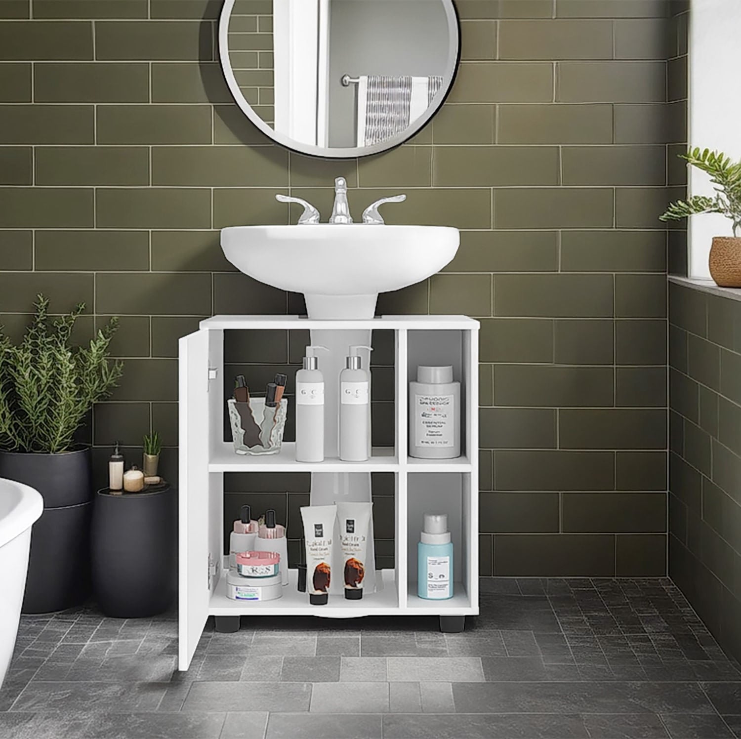 Mueble Para Lavamanos Pascuale 62X55X41 Rta Blanco