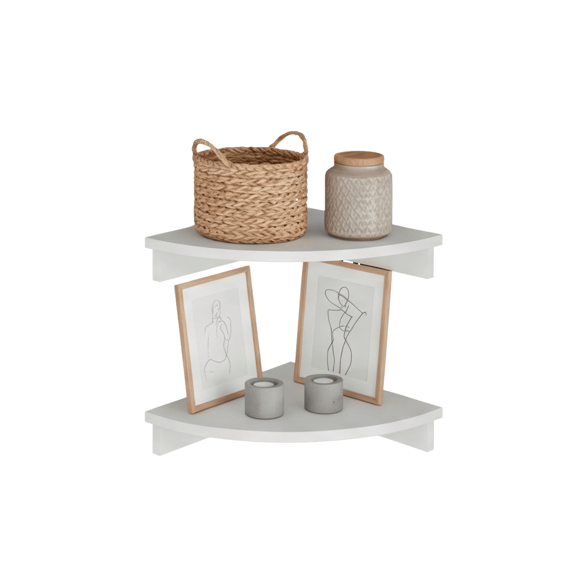 Repisa Flotante Shelf 6X30X30 Rta Blanco Zf