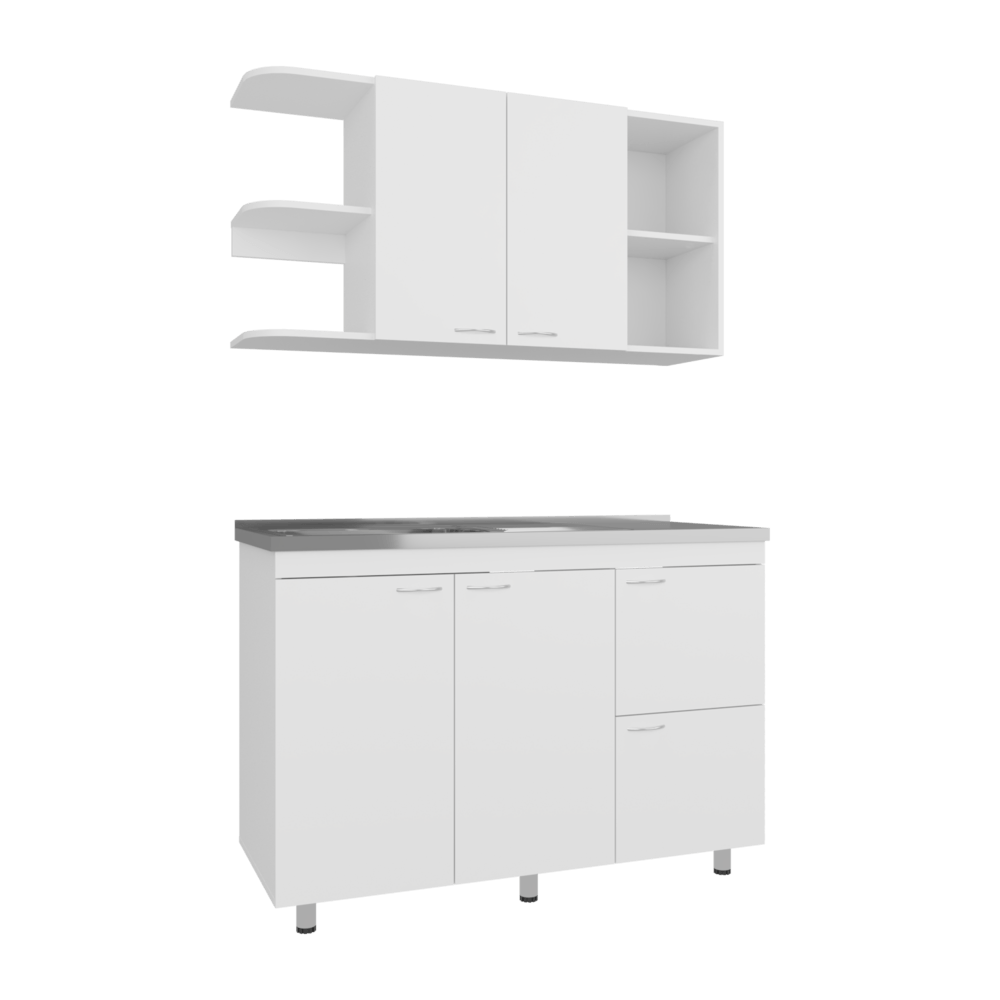 Cocina Elica 120 Rta Blanco Zf
