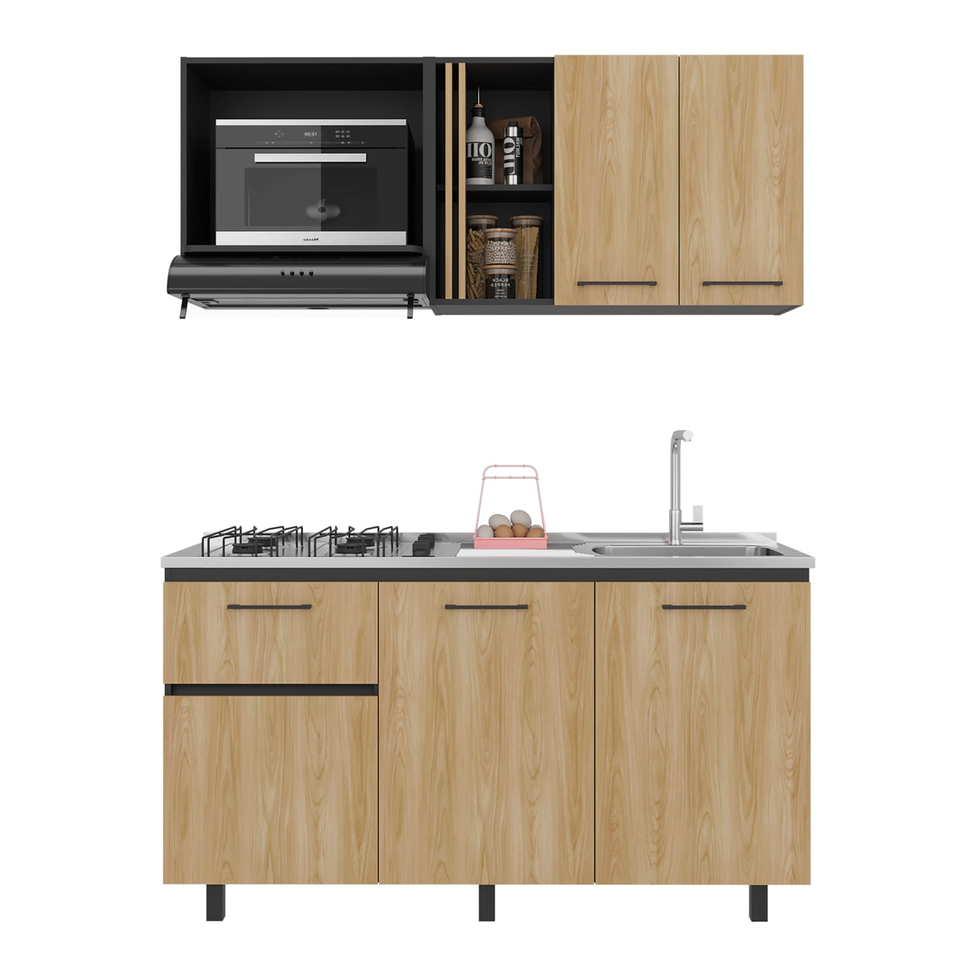Cocina 150 Preston Der 84X145X52 Rta Wengue Fresno
