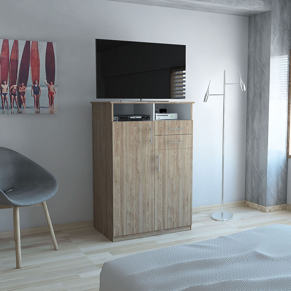Closet Entretenimiento Eco Rta Miel Blanco