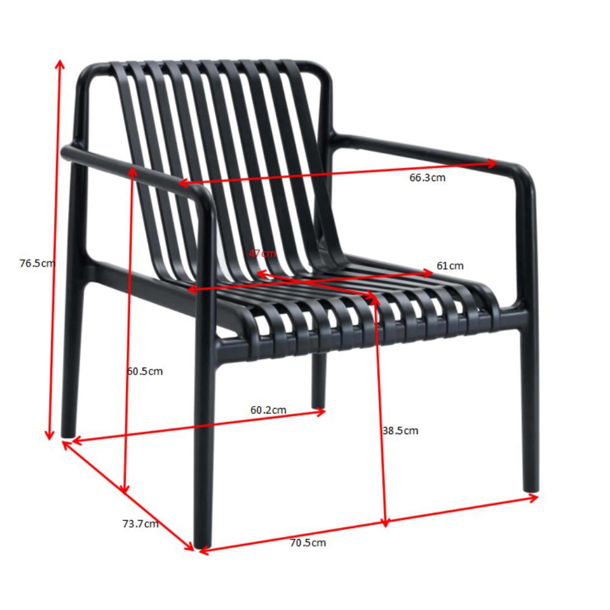 Silla Parma 76X66X76 Rta Negro