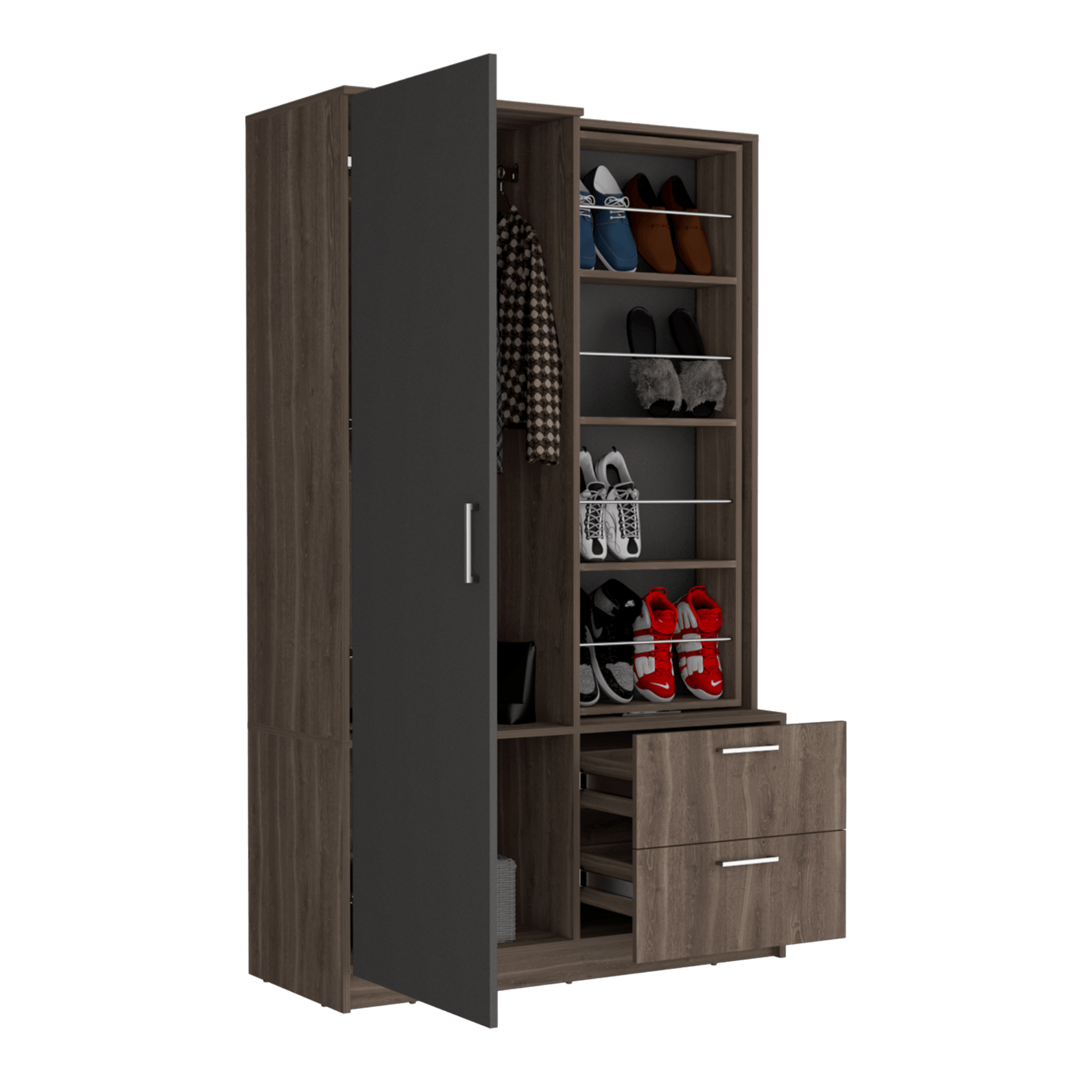Closet Seville 180X106X46 Rta Milán Plomo