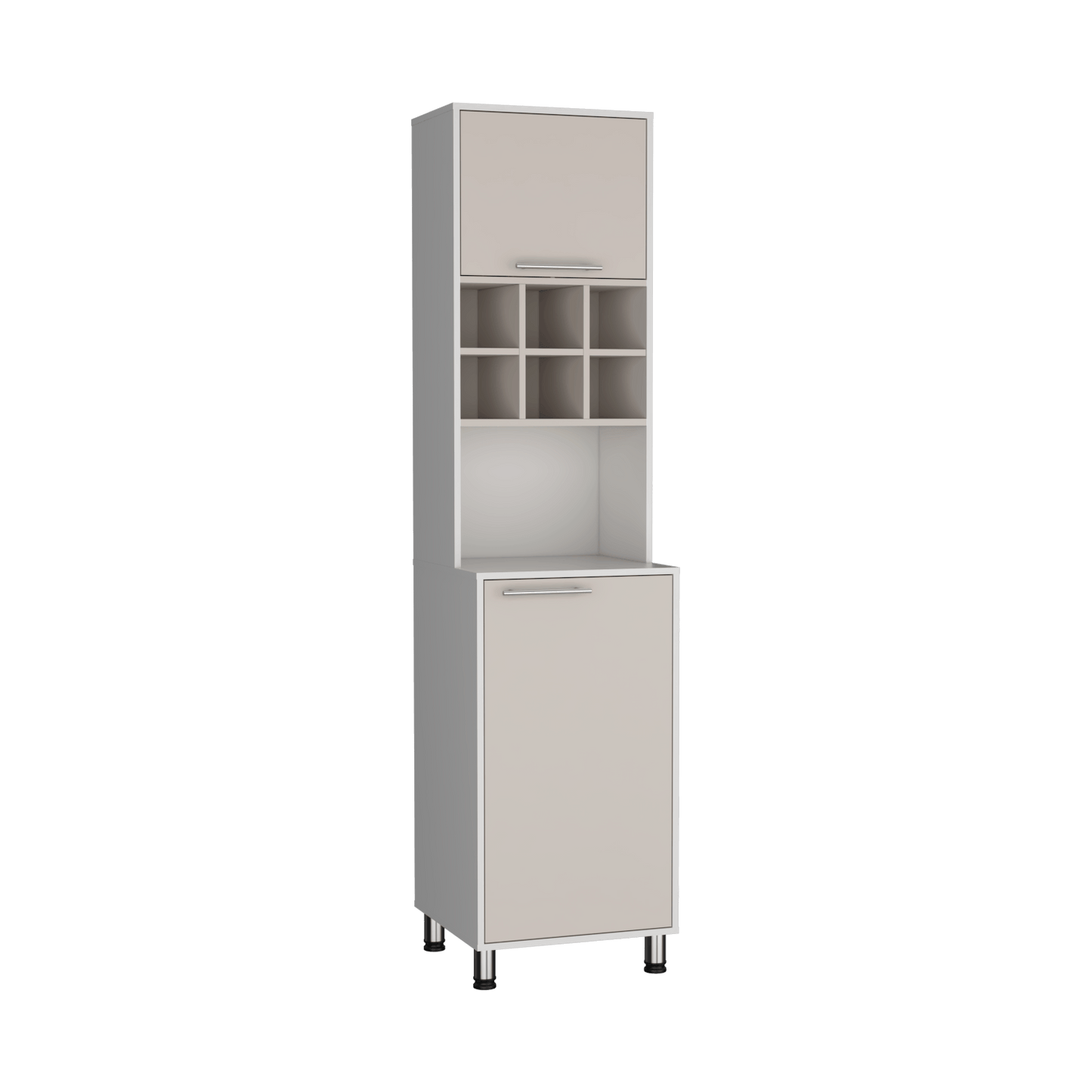 Mueble Alacena Attica 204X50X49 Rta Blanco Mqz + Capri