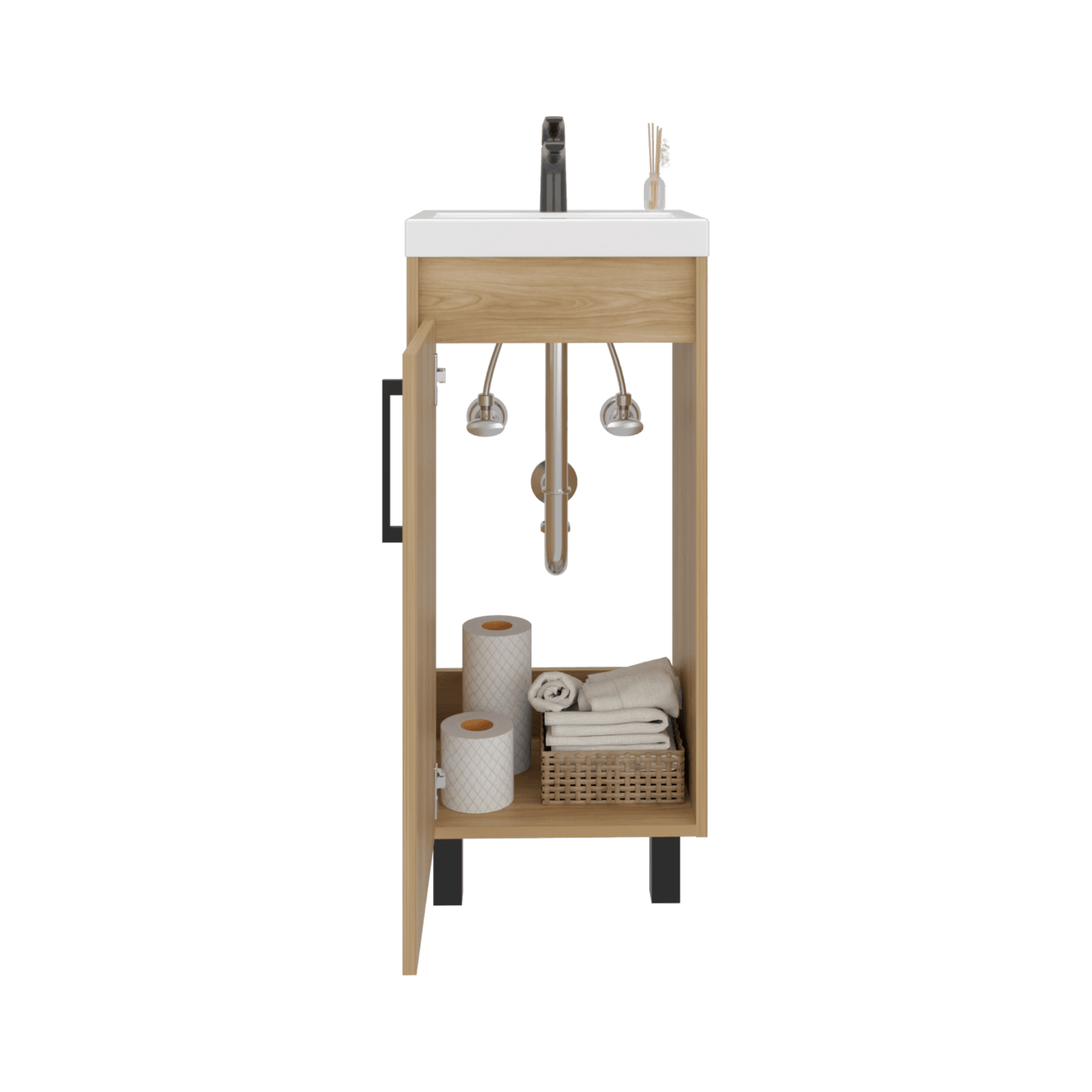 Mueble Para Lavamanos Oxford 86X39X32 Rta Fresno Eu Zf