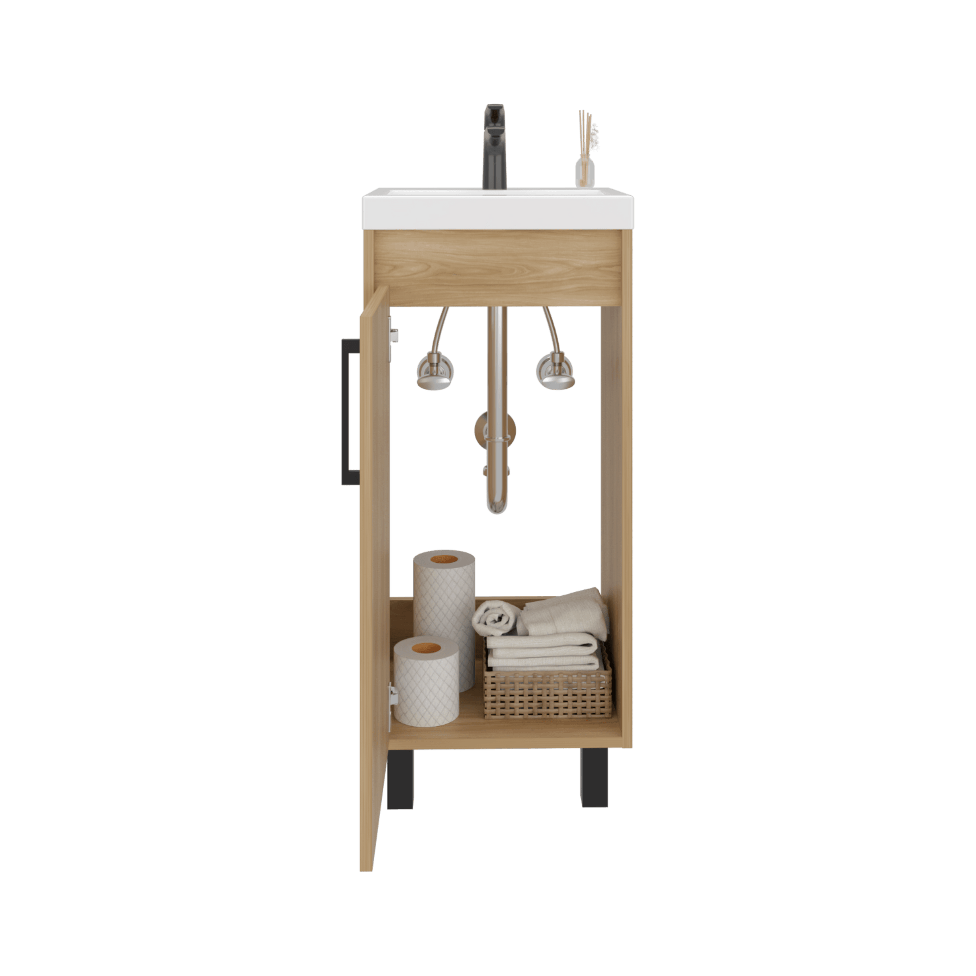 Mueble Para Lavamanos Oxford 86X39X32 Rta Fresno Eu Zf
