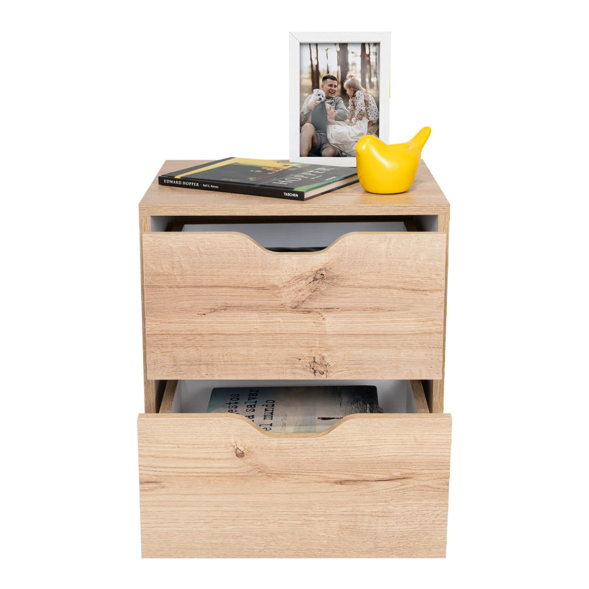 Mesa De Noche Basilea 48X41X36 Rta Duna Blanco