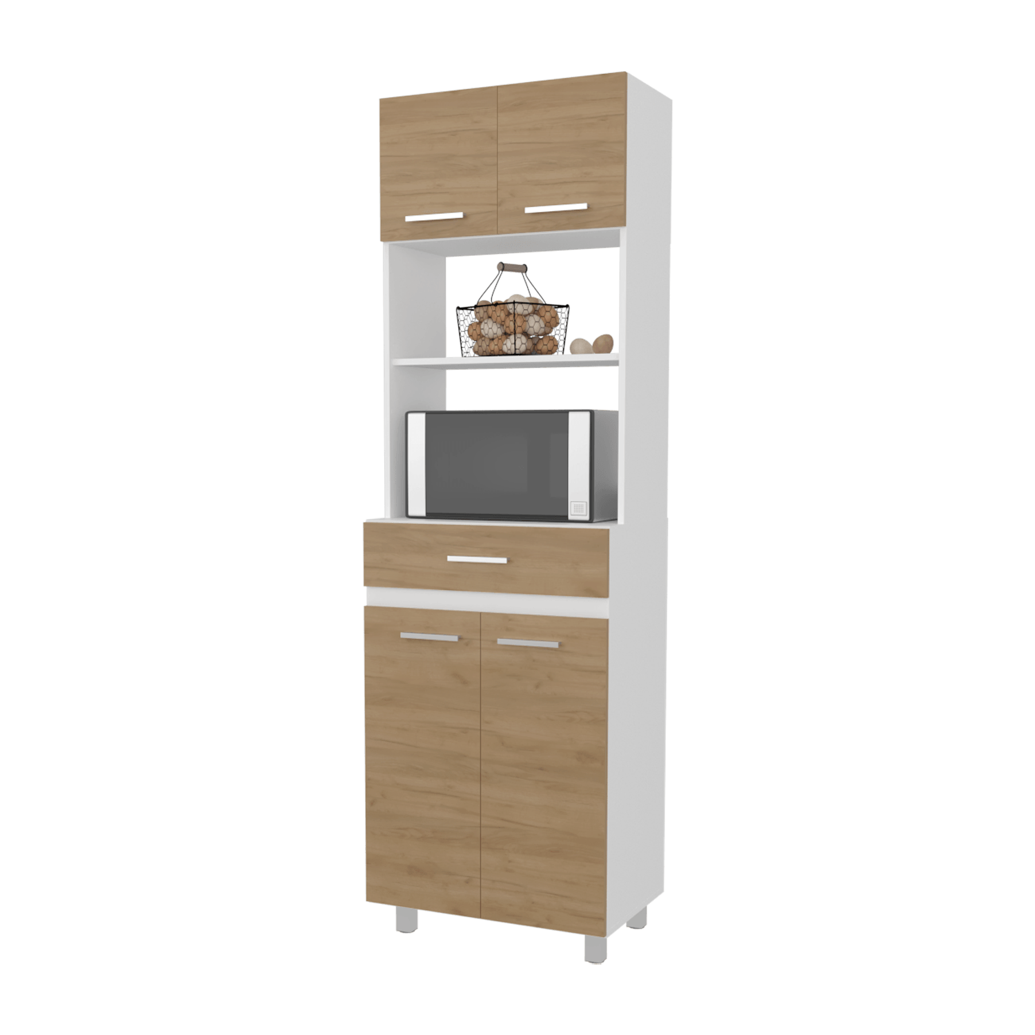 Modulo Microondas Sicilia 201X62X40 Rta Fresno Europeo + Blanco Zf