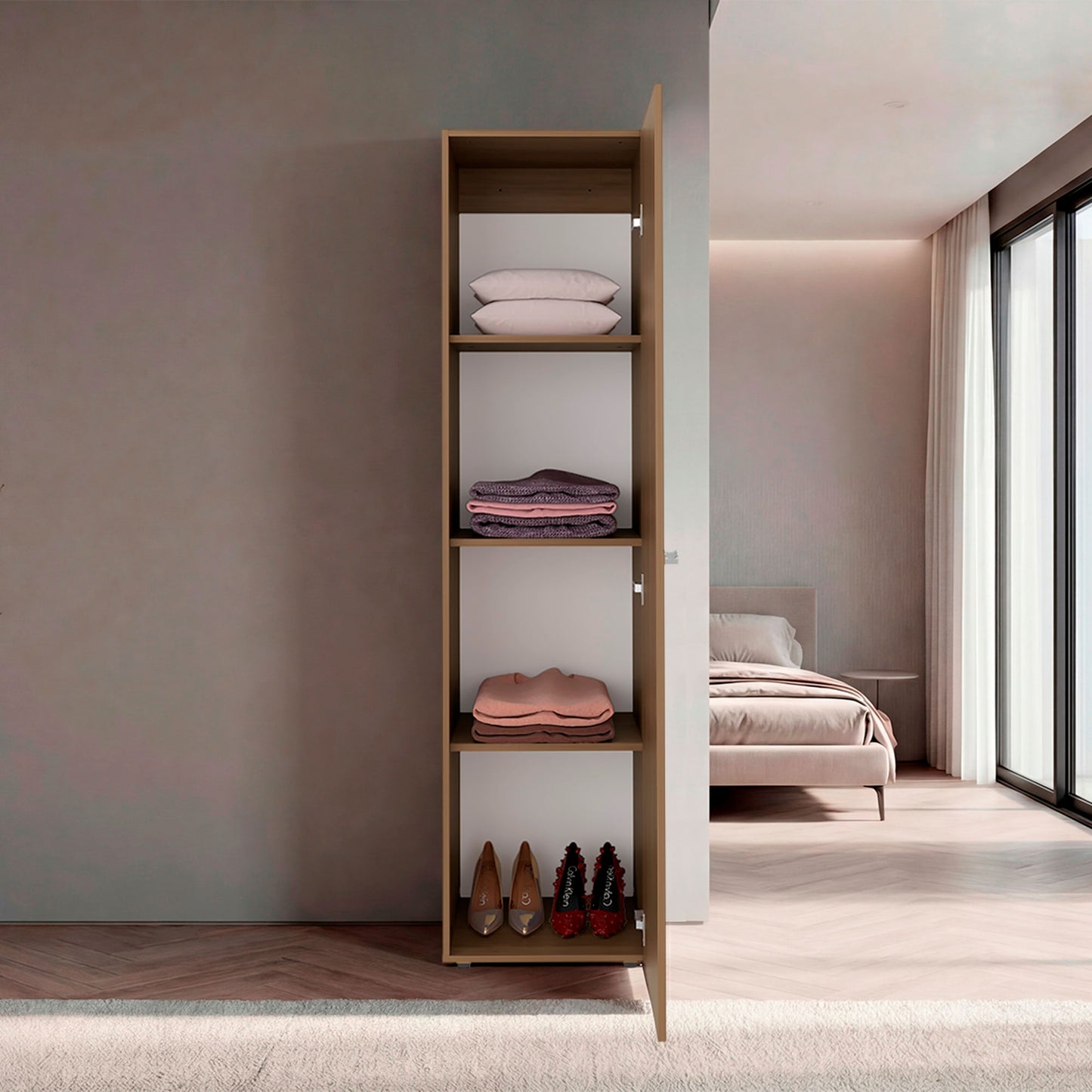Closet Con Espejo Home Dreams 170X40X40 Rta Kronos Fresno Zf