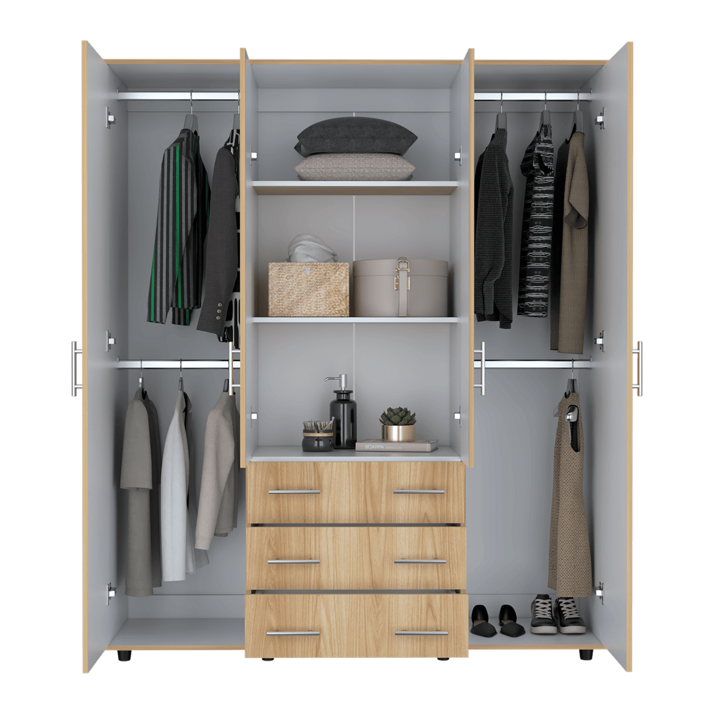 Closet Fontan 179X150X49 Rta Fresno Blanco
