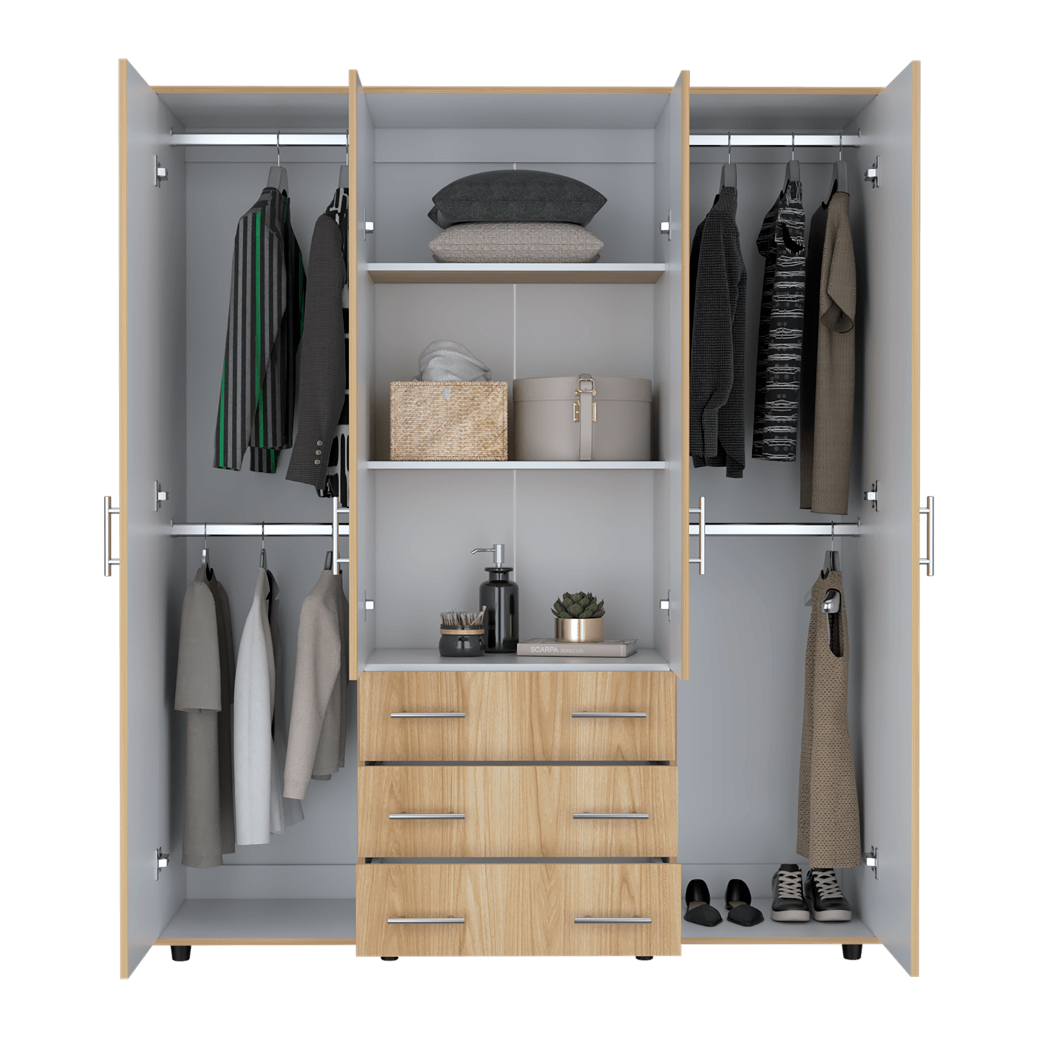 Closet Fontan 179X150X49 Rta Fresno Blanco