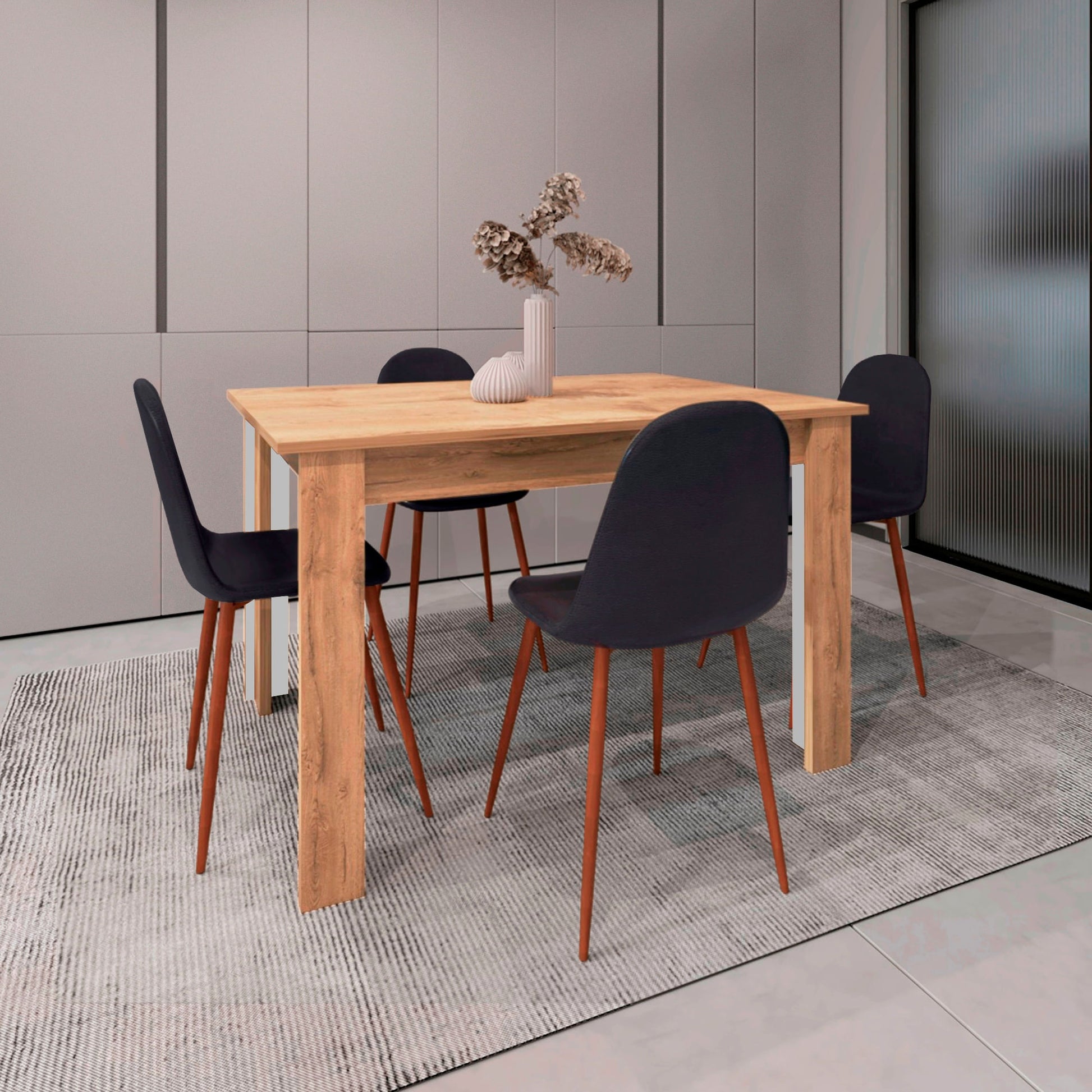 Mesa Comedor Portofino 120 75X120X88 Rta Macadamia