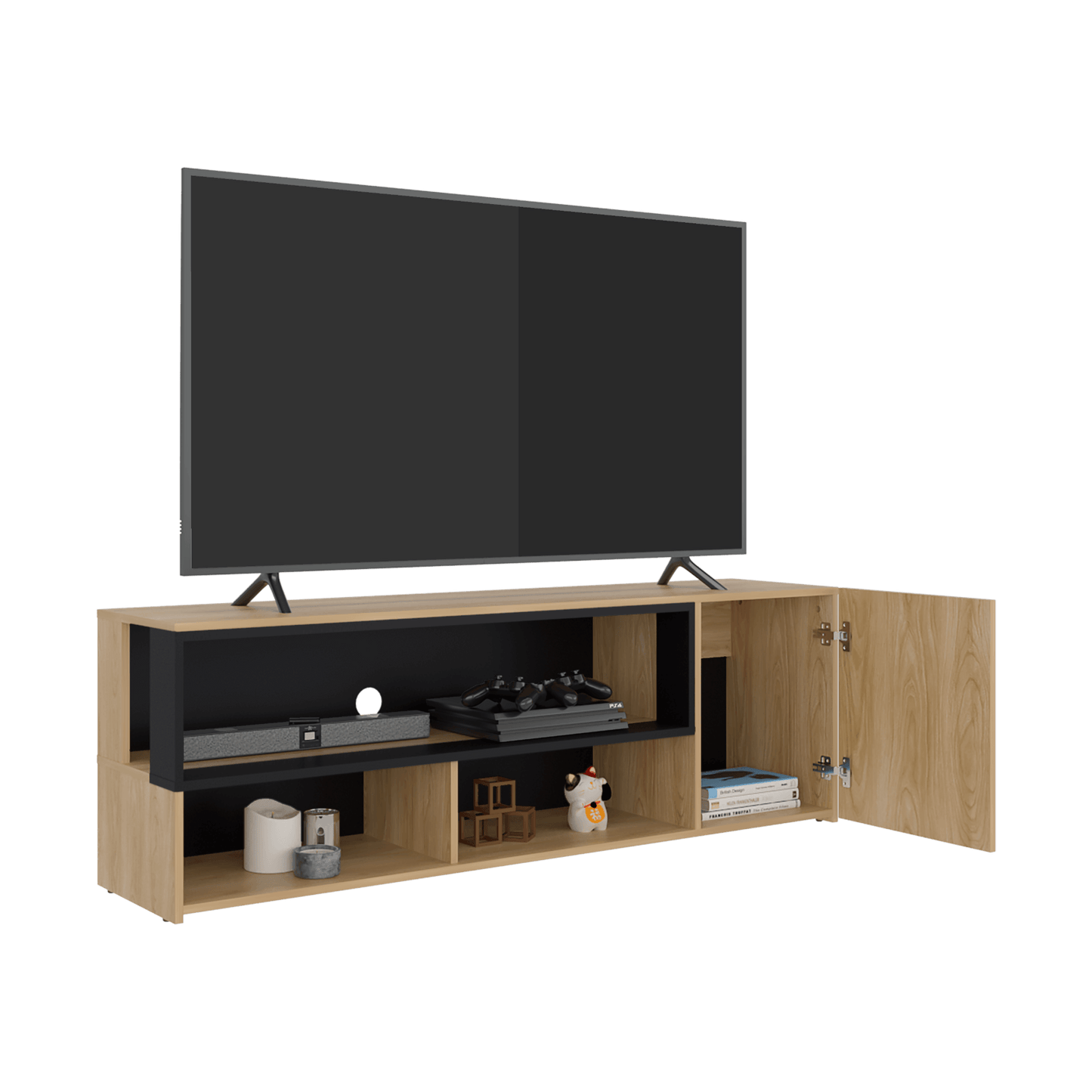 Rack De Tv Noland 50X151X35 Rta Fresno Eu Wengue