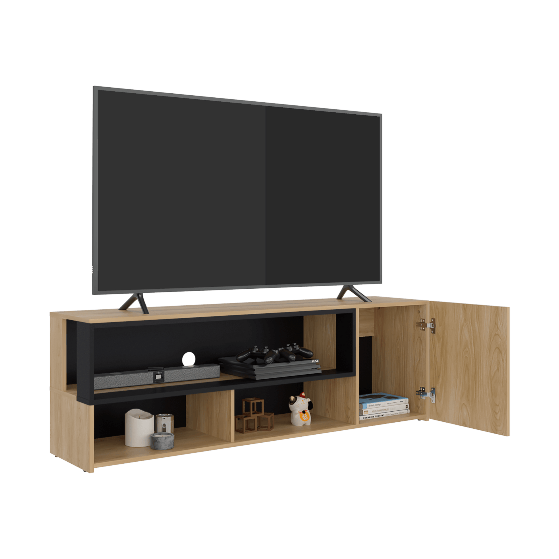 Rack De Tv Noland 50X151X35 Rta Fresno Eu Wengue