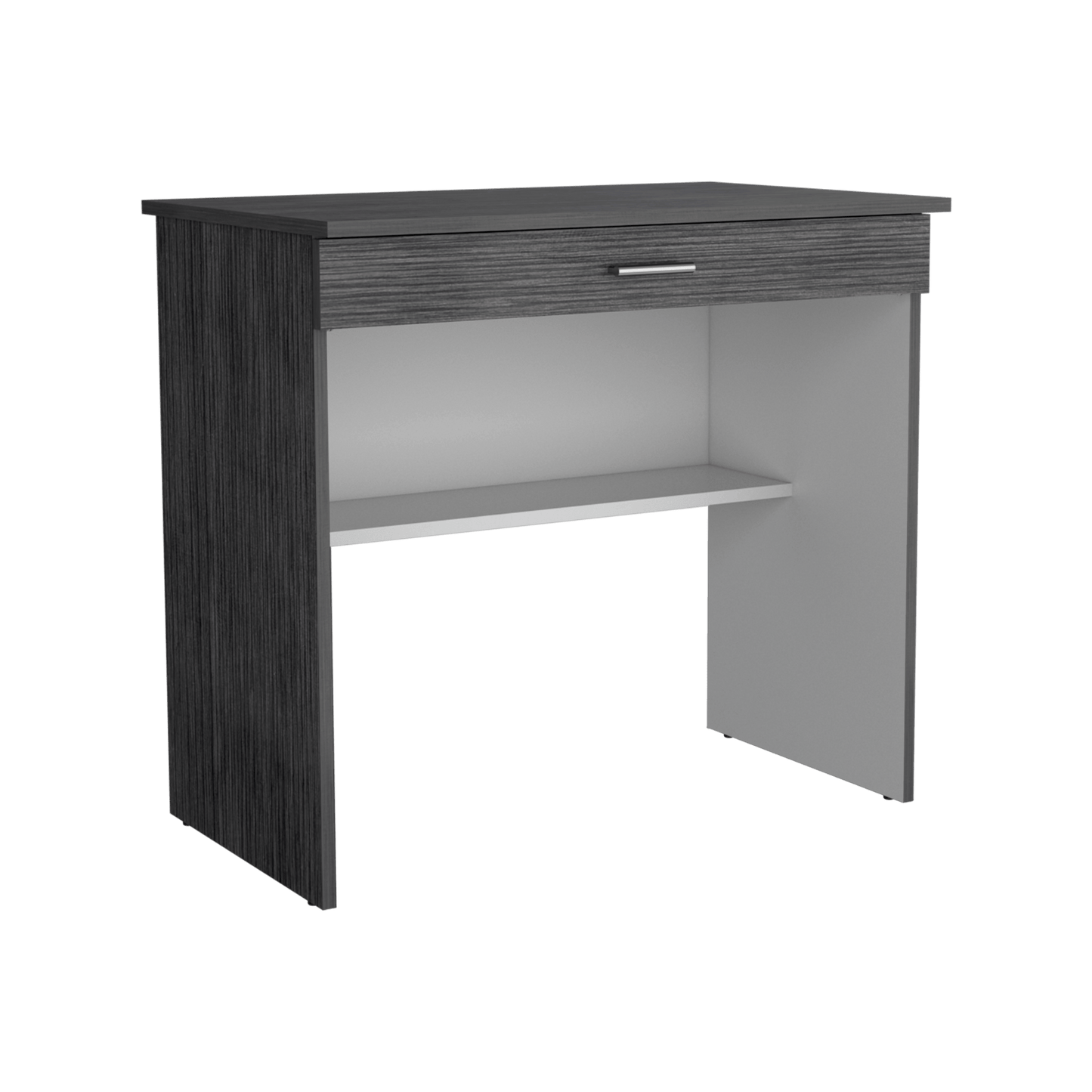 Escritorio 80C 73X80X49 Rta Roble Gris Blanco
