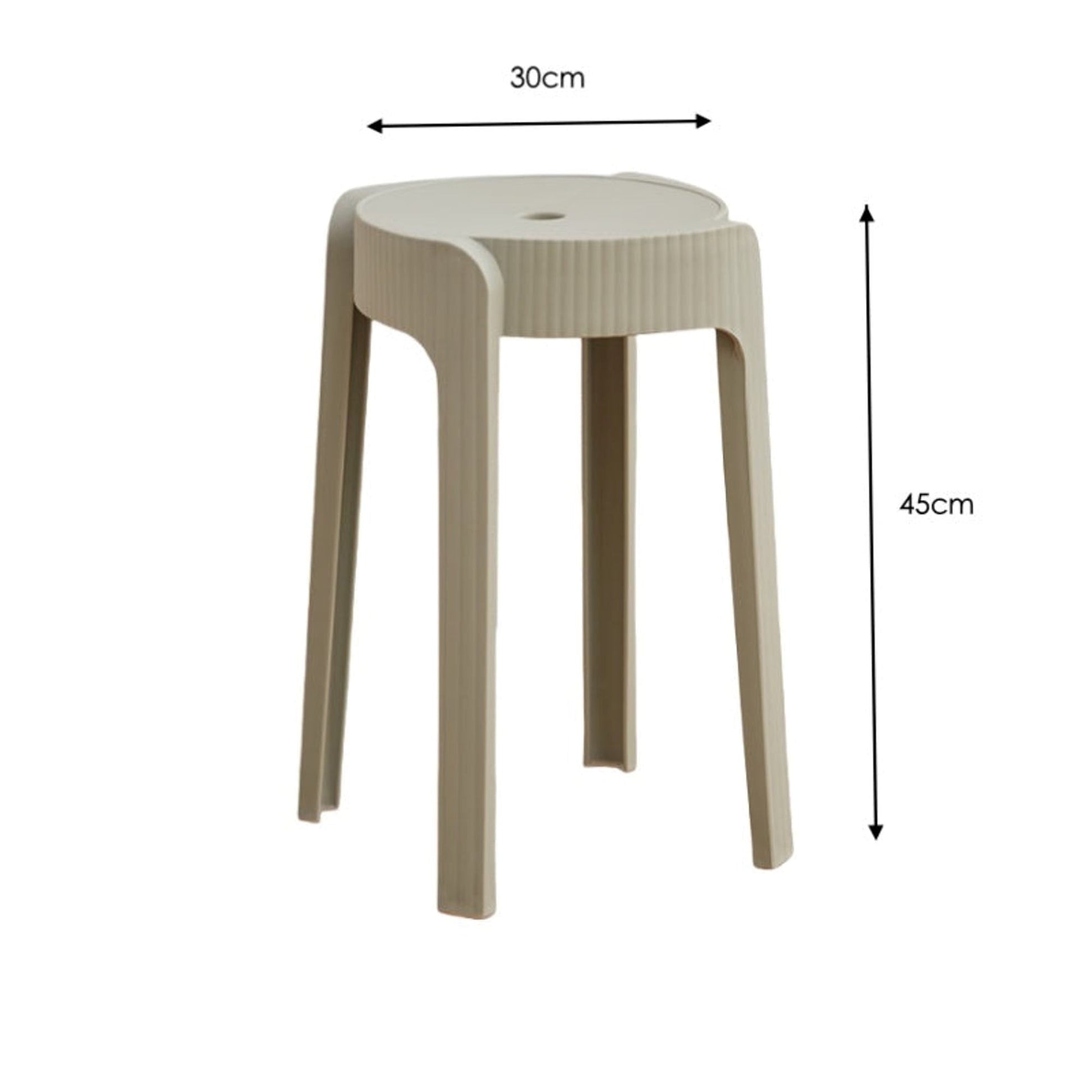 Butaco Apilable Maison 45X30X30 Rta Gris Oscuro