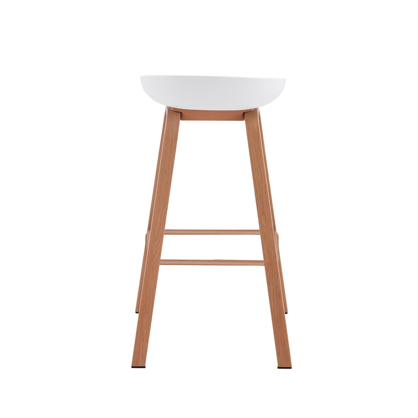 Set X2 Banco De Bar B-47 - Bm-Wb02 Rta 86X54X47 Blanco-Café Claro