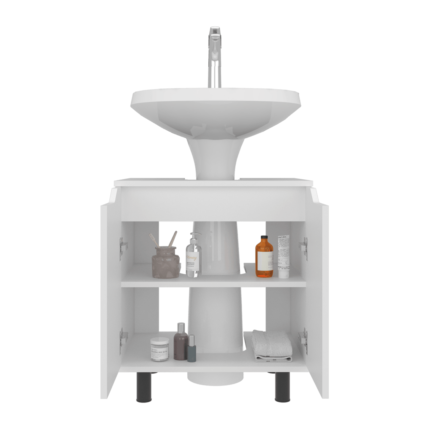 Mueble Lavamos De Pedestal Marlo 63X55X41 Rta Blanco