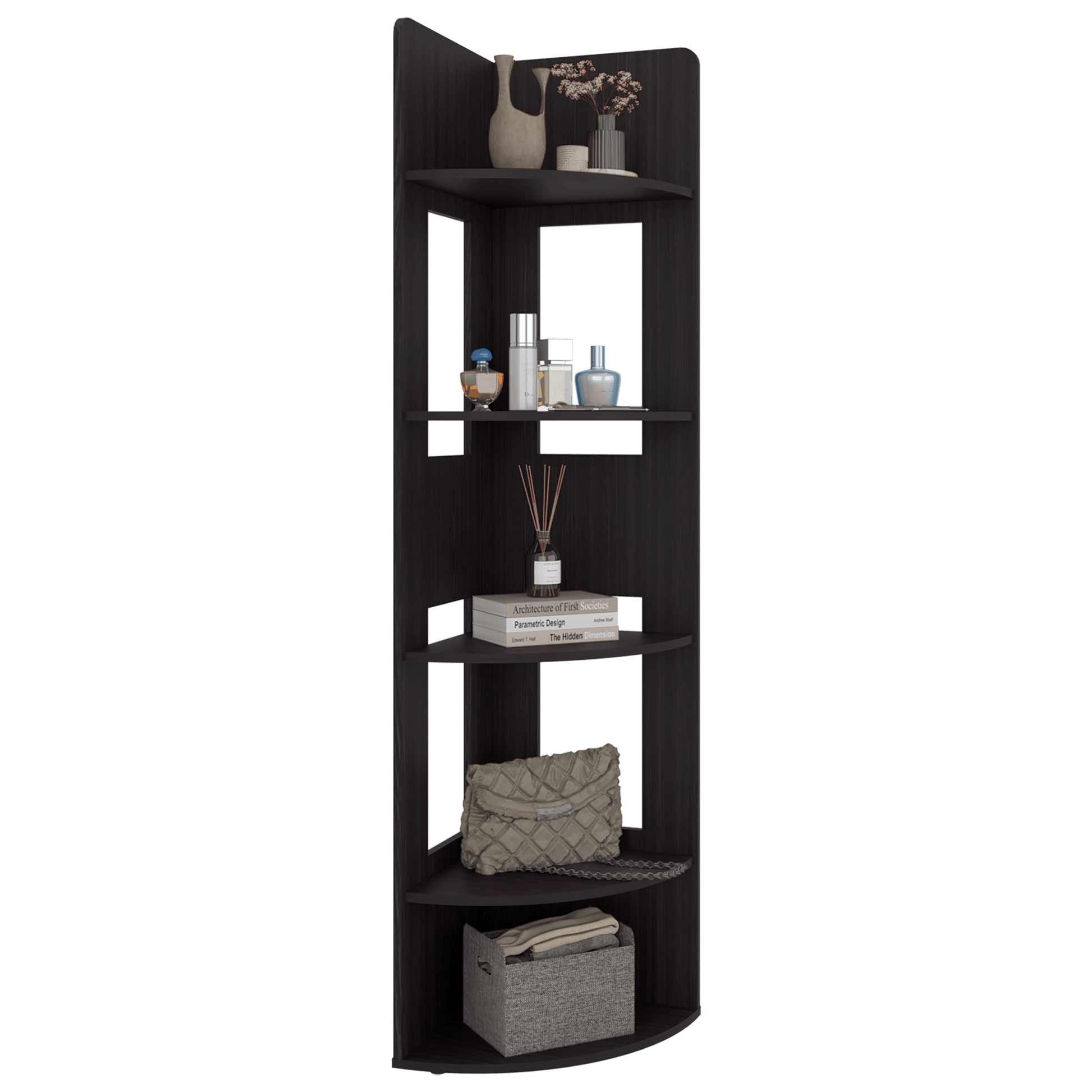 Estante Esquinero Home Dreams 170X40X40 Rta Wengue Zf