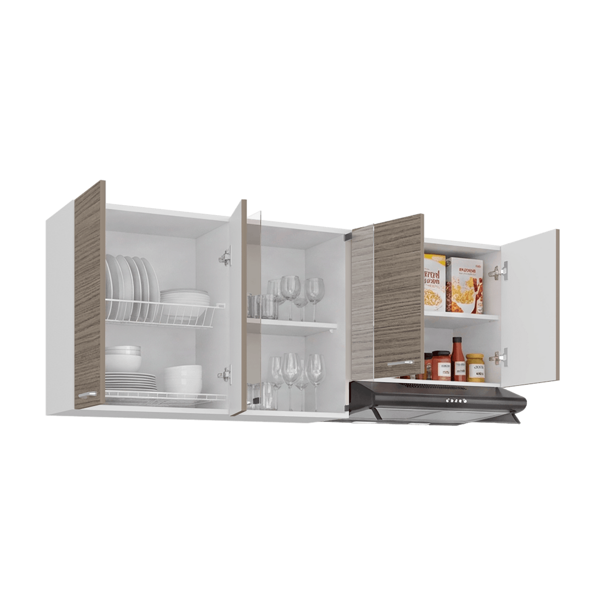 Mueble Superior Cocina Lumina 60X150X31 Rta Blanco Positano